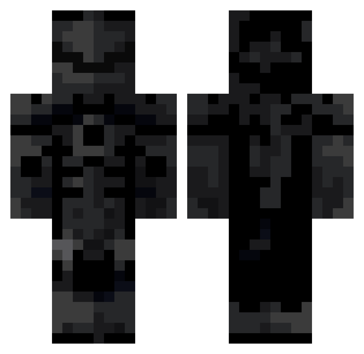 X_Xred_ Minecraft skin, front and back view