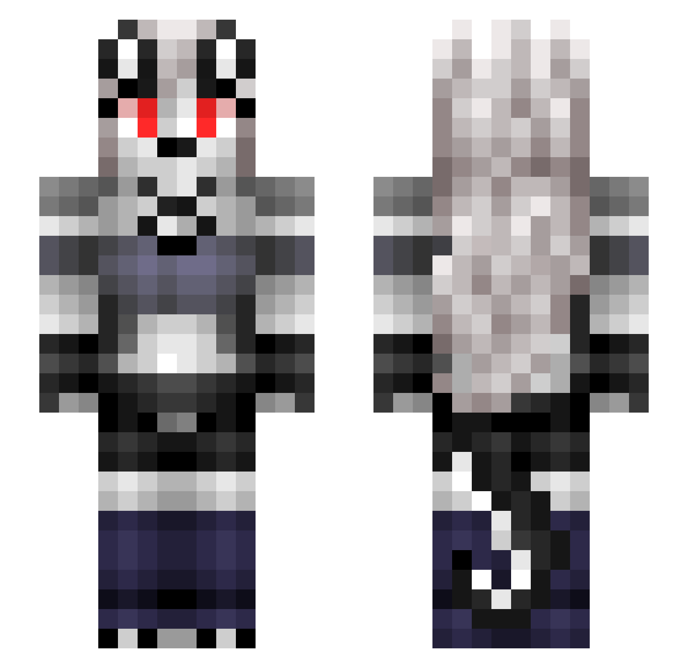 Angry_k1tty Minecraft skin, front and back view