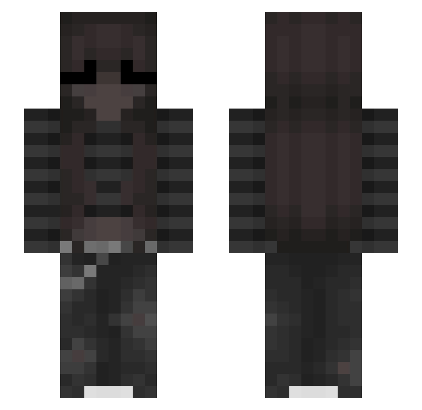 C0loR_Blu3 Minecraft skin, front and back view