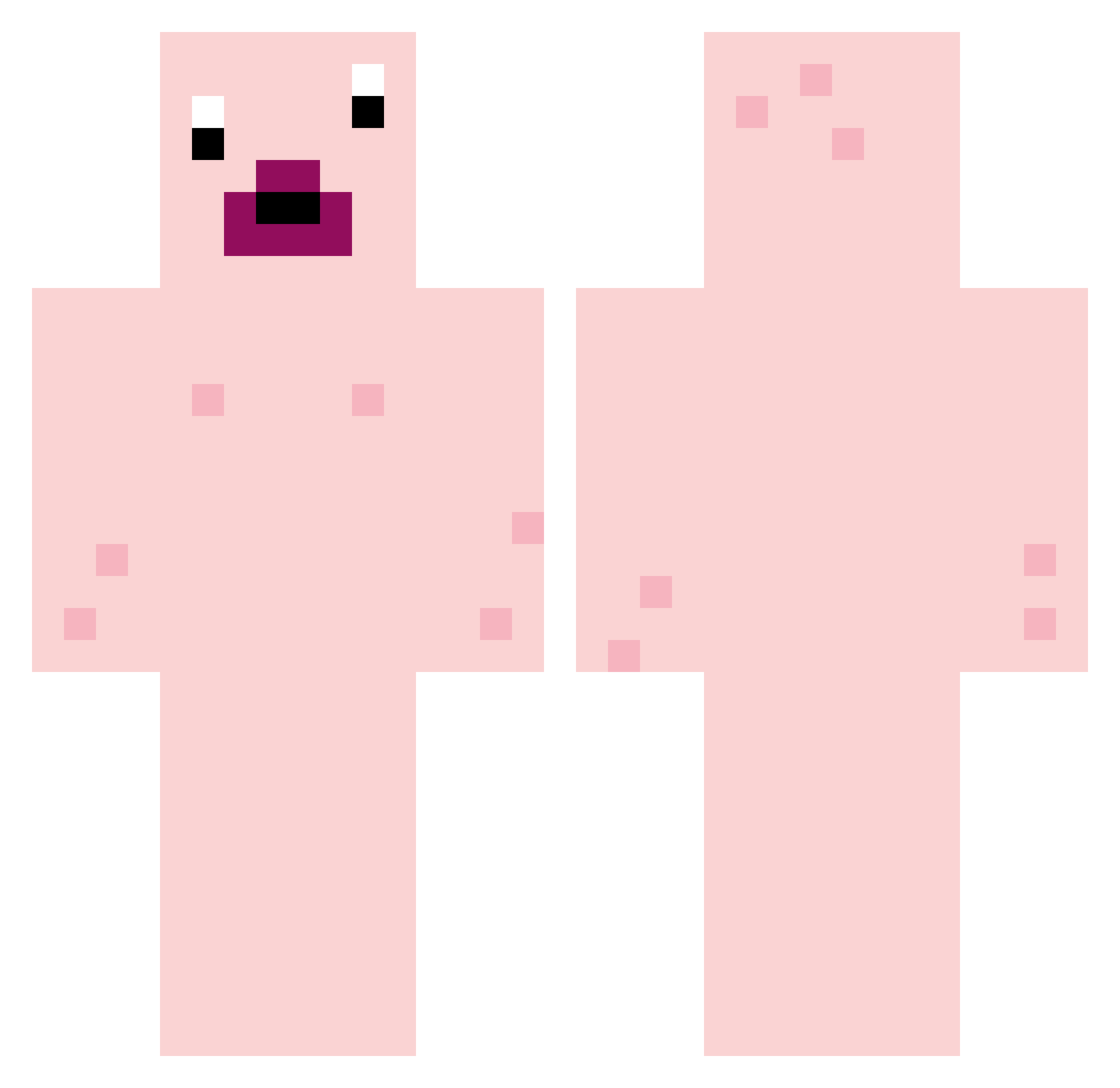 ugleypo Minecraft skin, front and back view