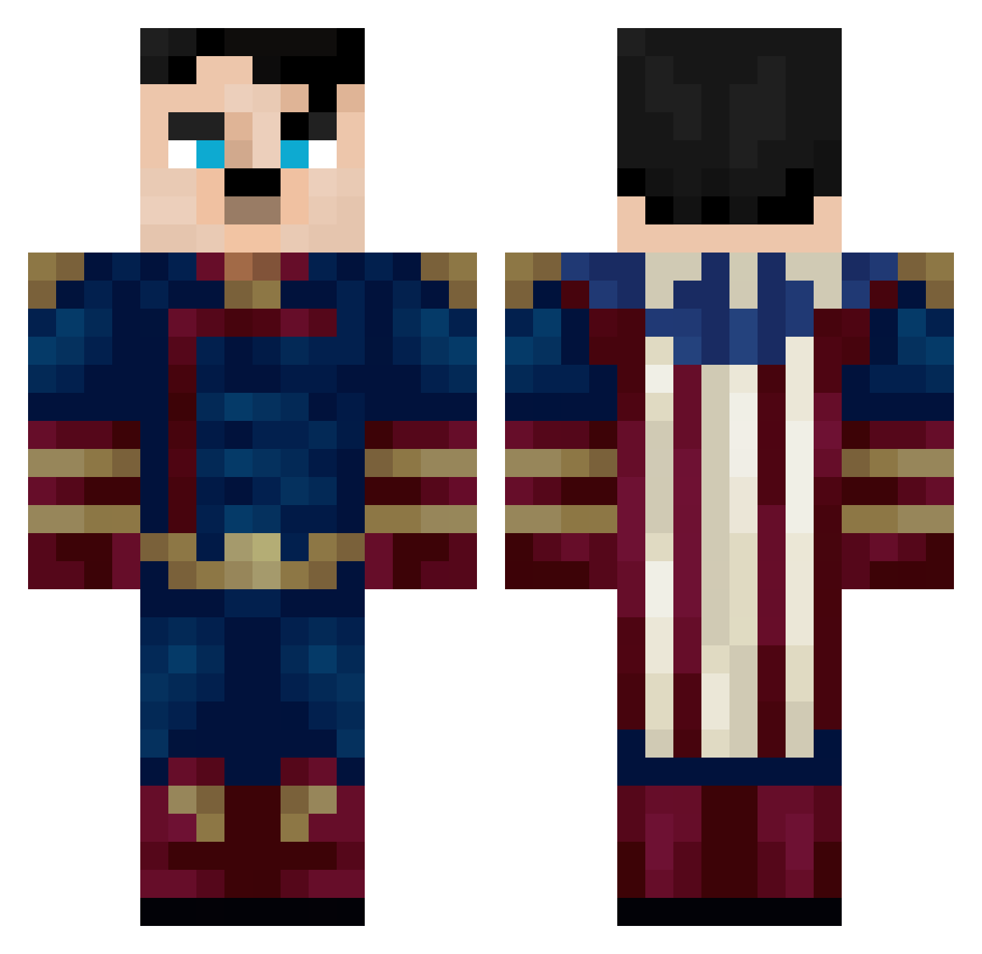 easyname12345678 Minecraft skin, front and back view