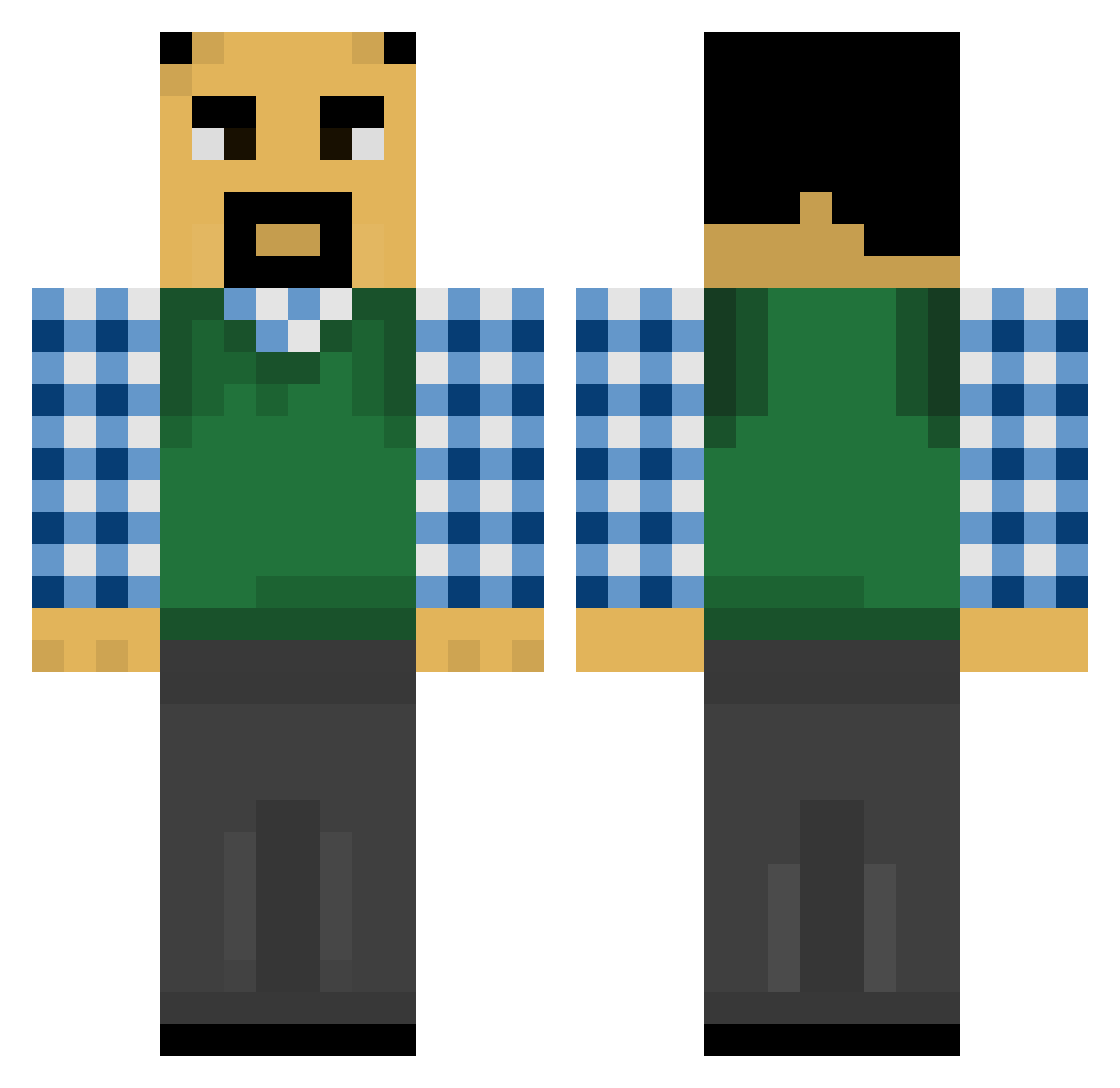 faalcon21 Minecraft skin, front and back view