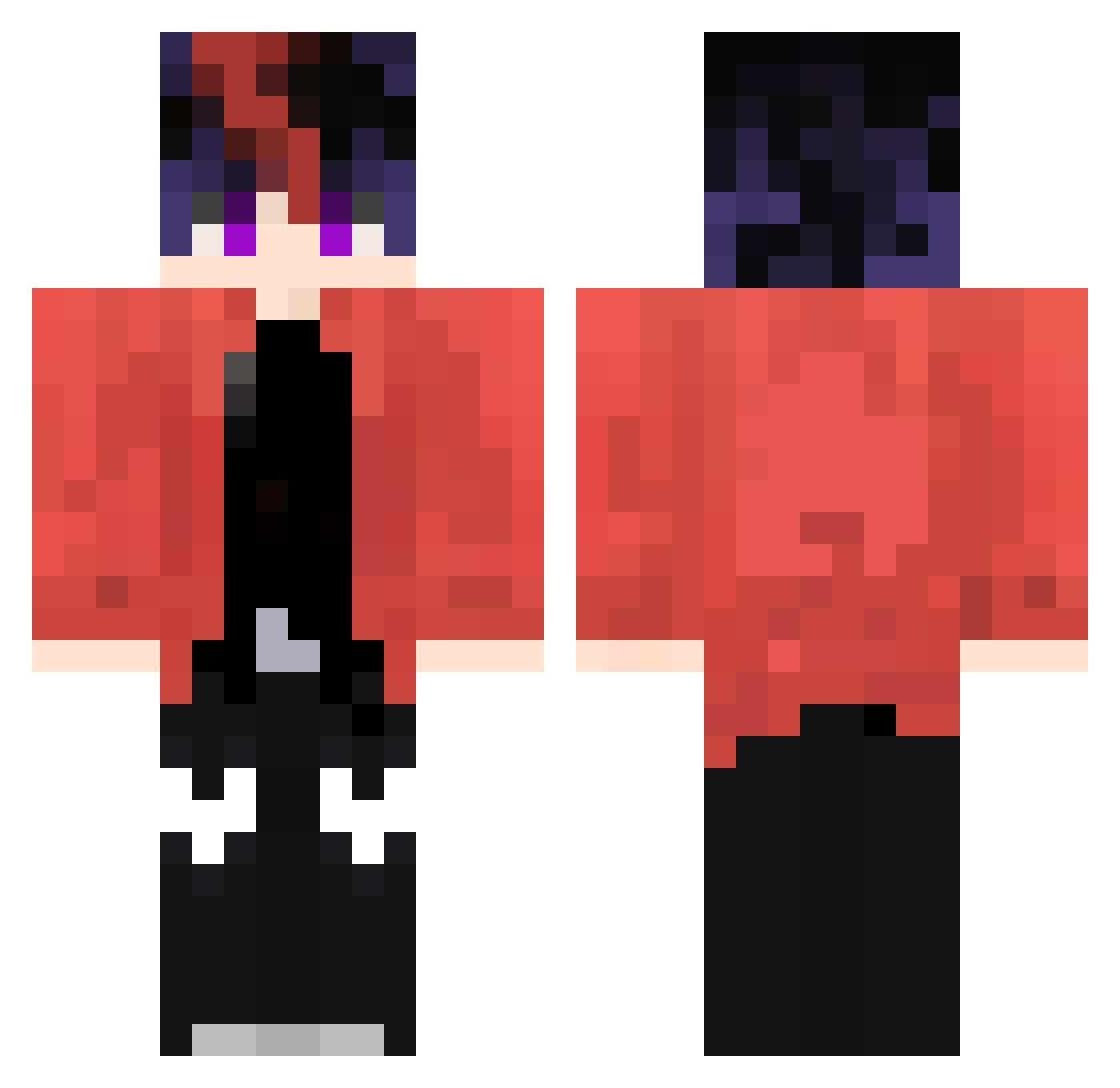 ShiPuroH Minecraft skin, front and back view