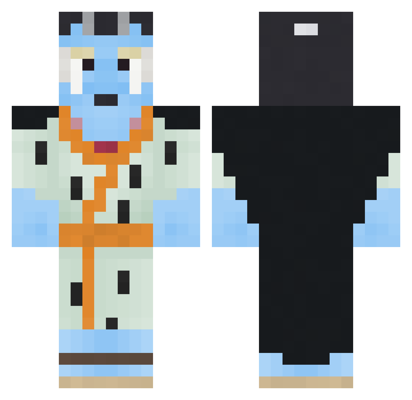 kyteriaa Minecraft skin, front and back view