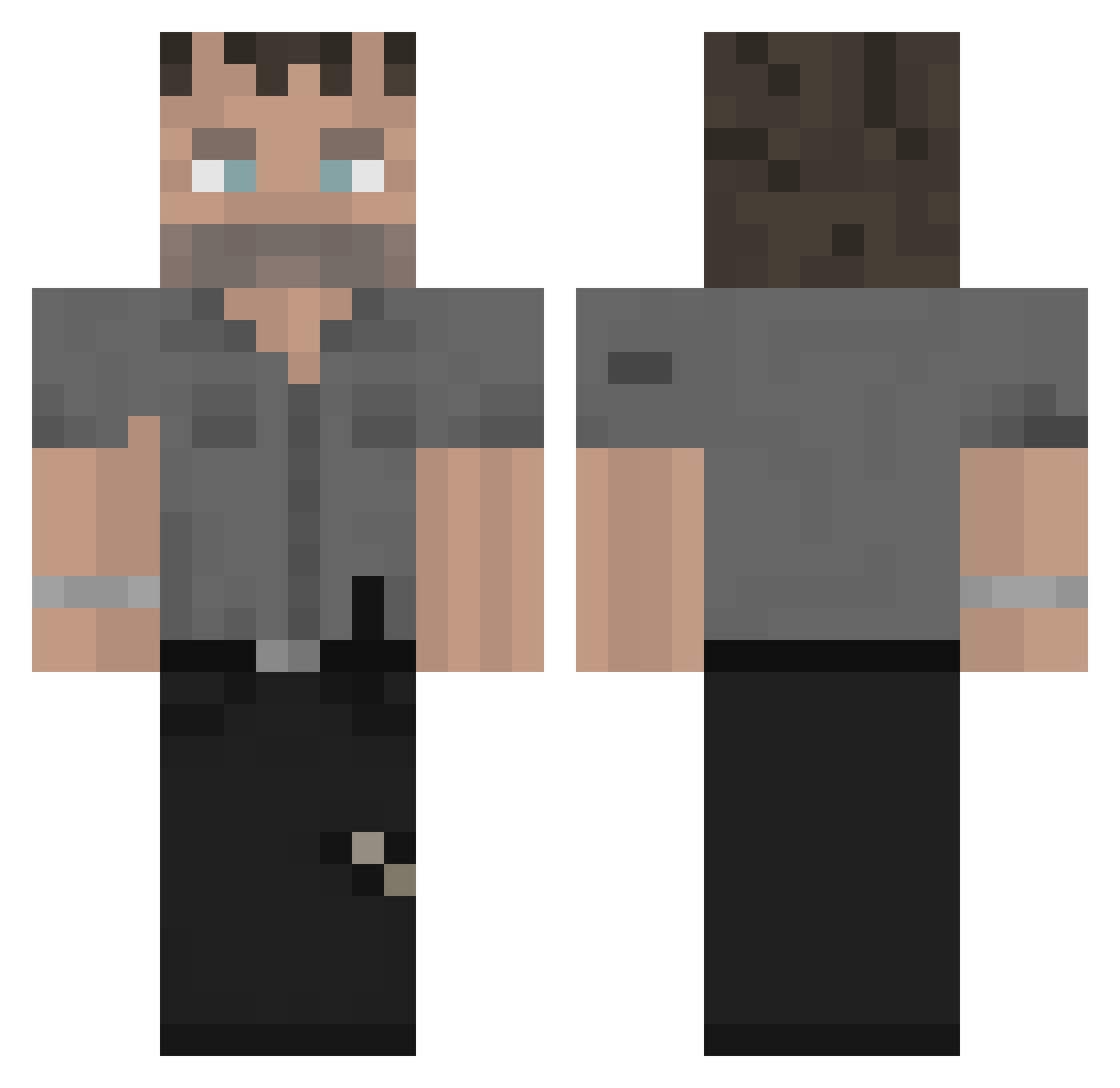 SiixtyOne Minecraft skin, front and back view
