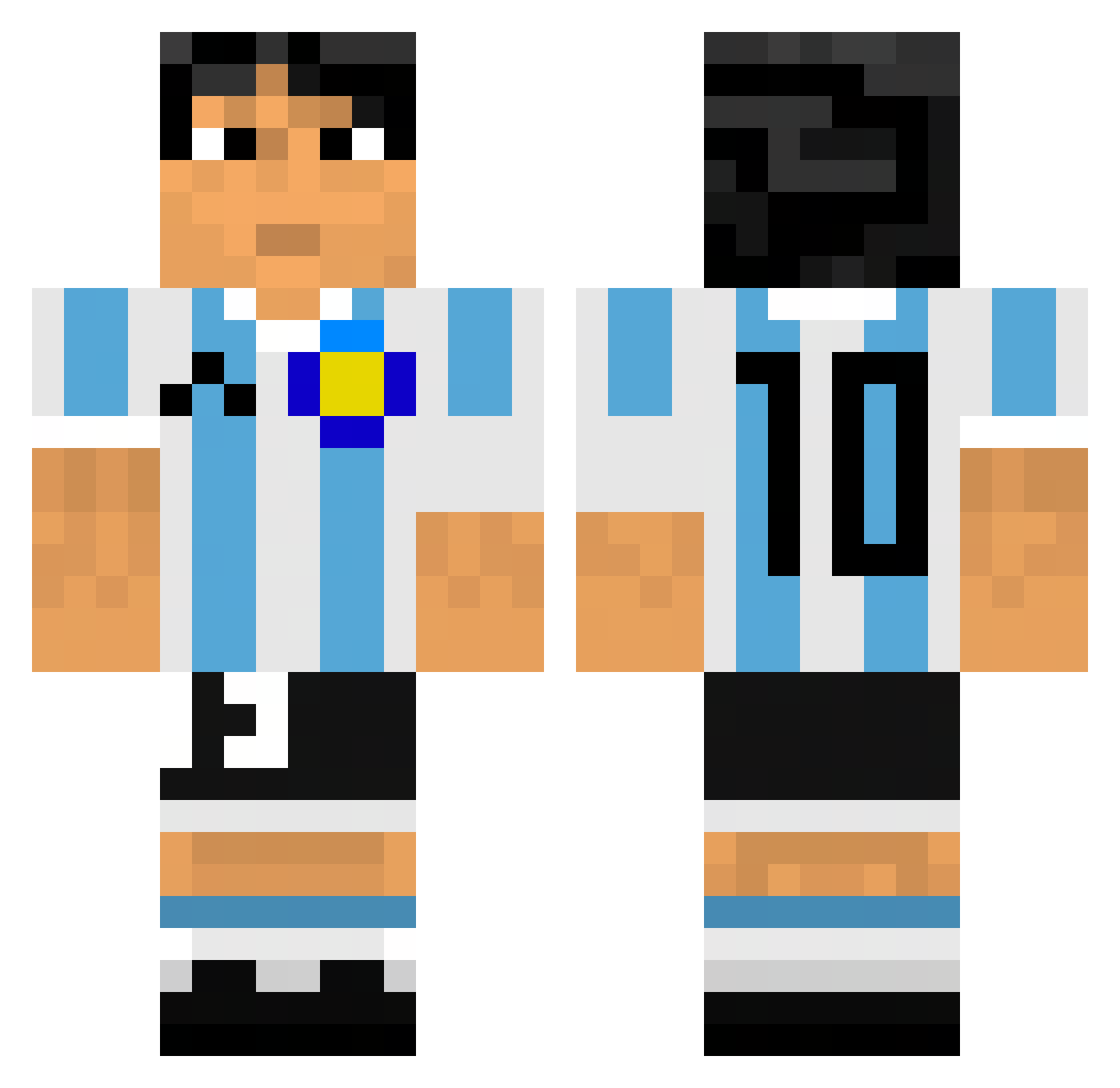 agusgavelxx Minecraft skin, front and back view