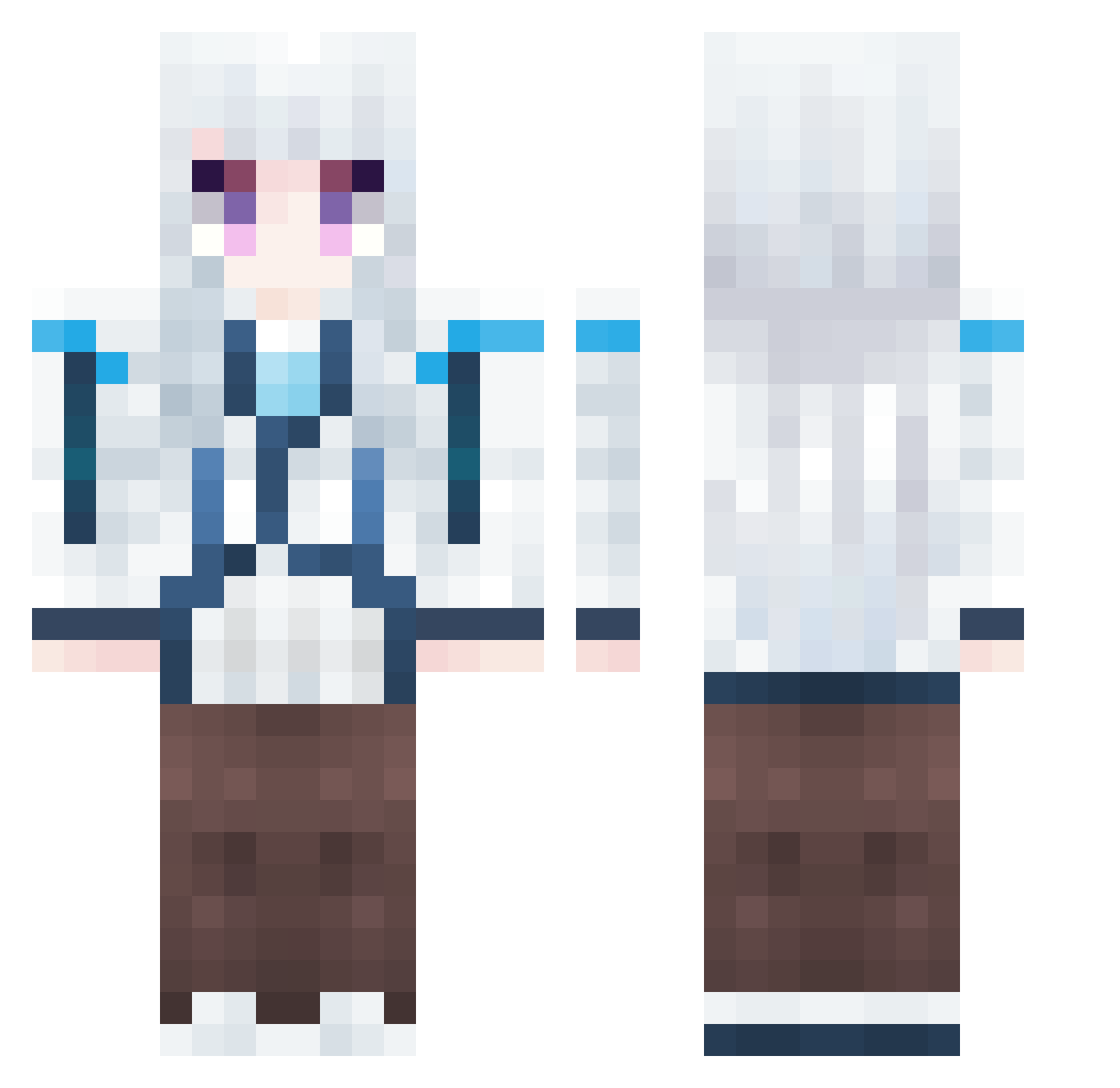 EllenBaker_39 Minecraft skin, front and back view