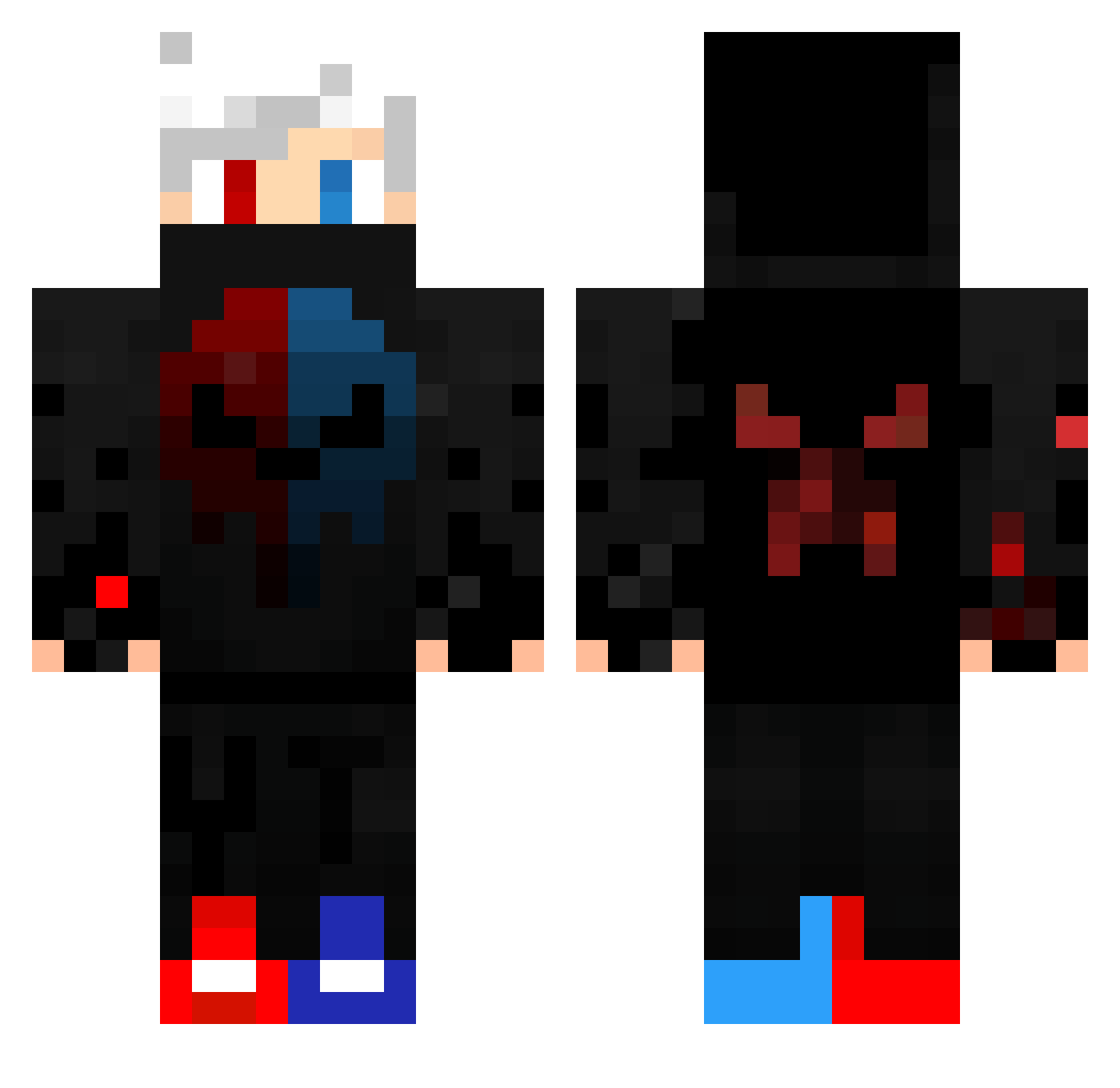 TUSHAR25OP Minecraft skin, front and back view