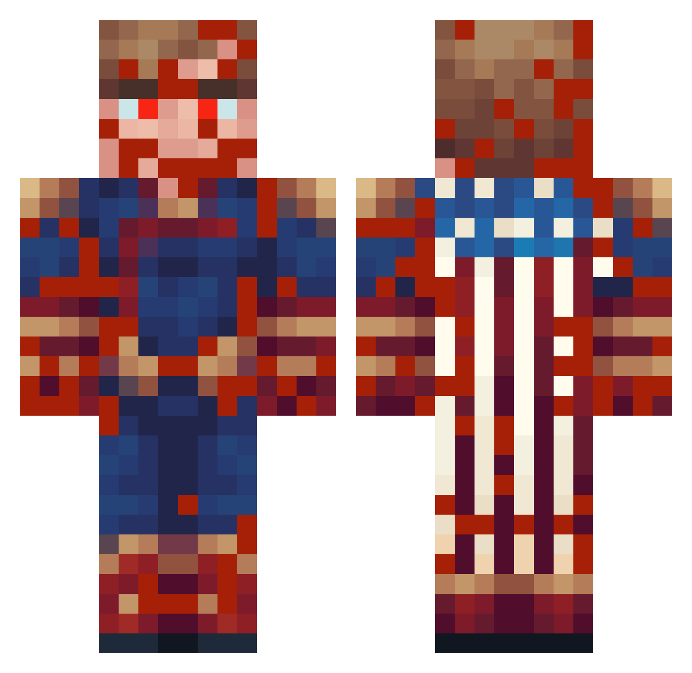 xKyhlo Minecraft skin, front and back view