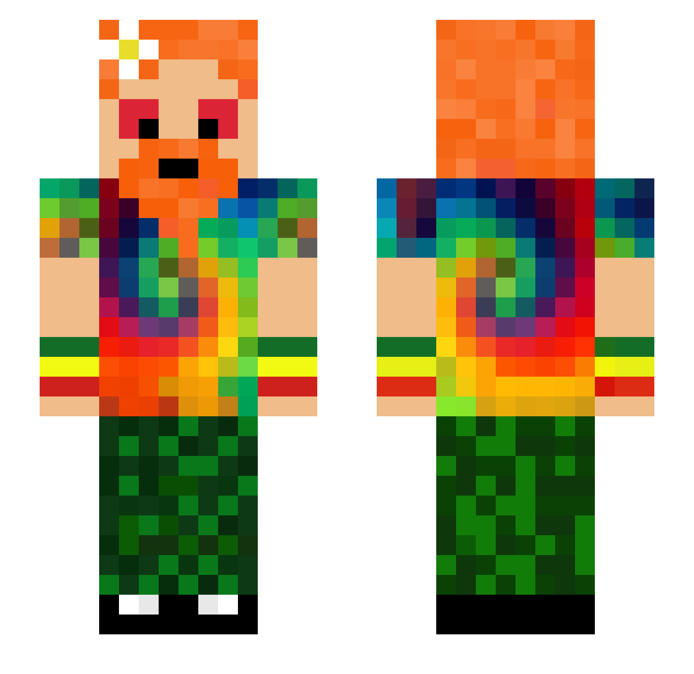 Pat_Krusch Minecraft skin, front and back view