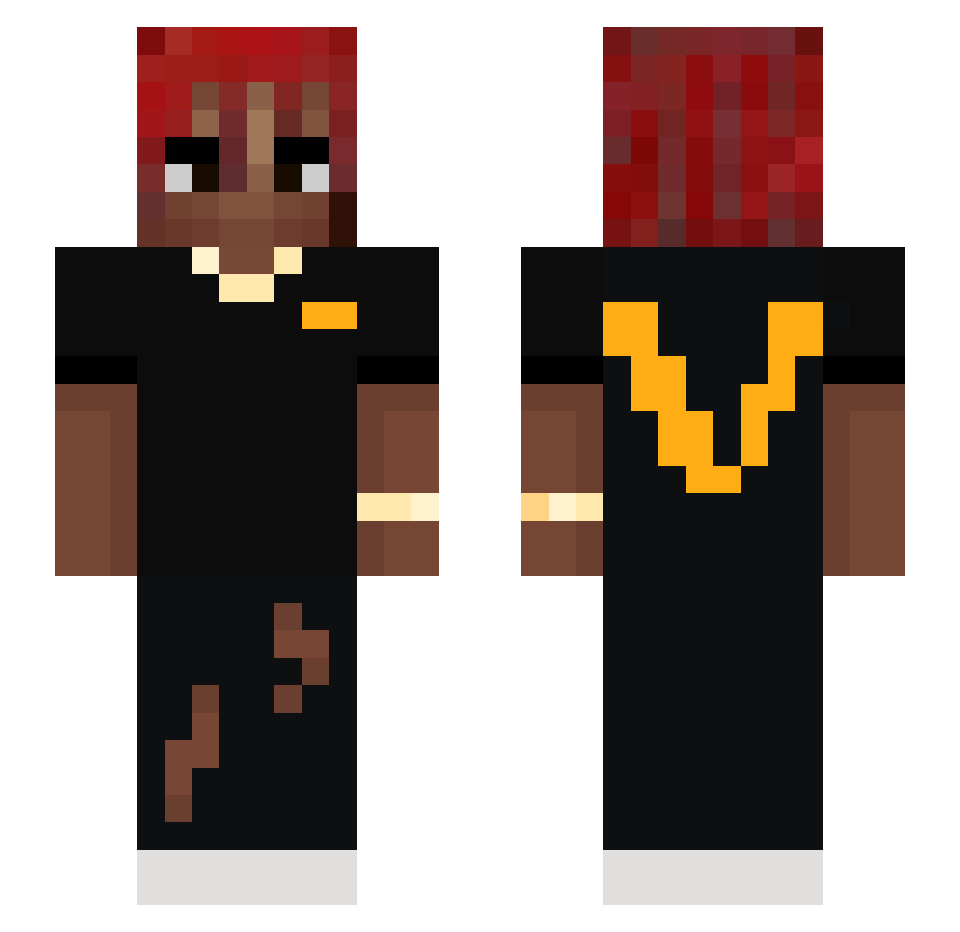 greepyboi Minecraft skin, front and back view