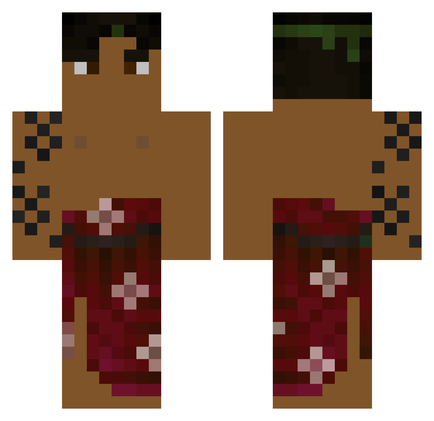 kobukii_ Minecraft skin, front and back view