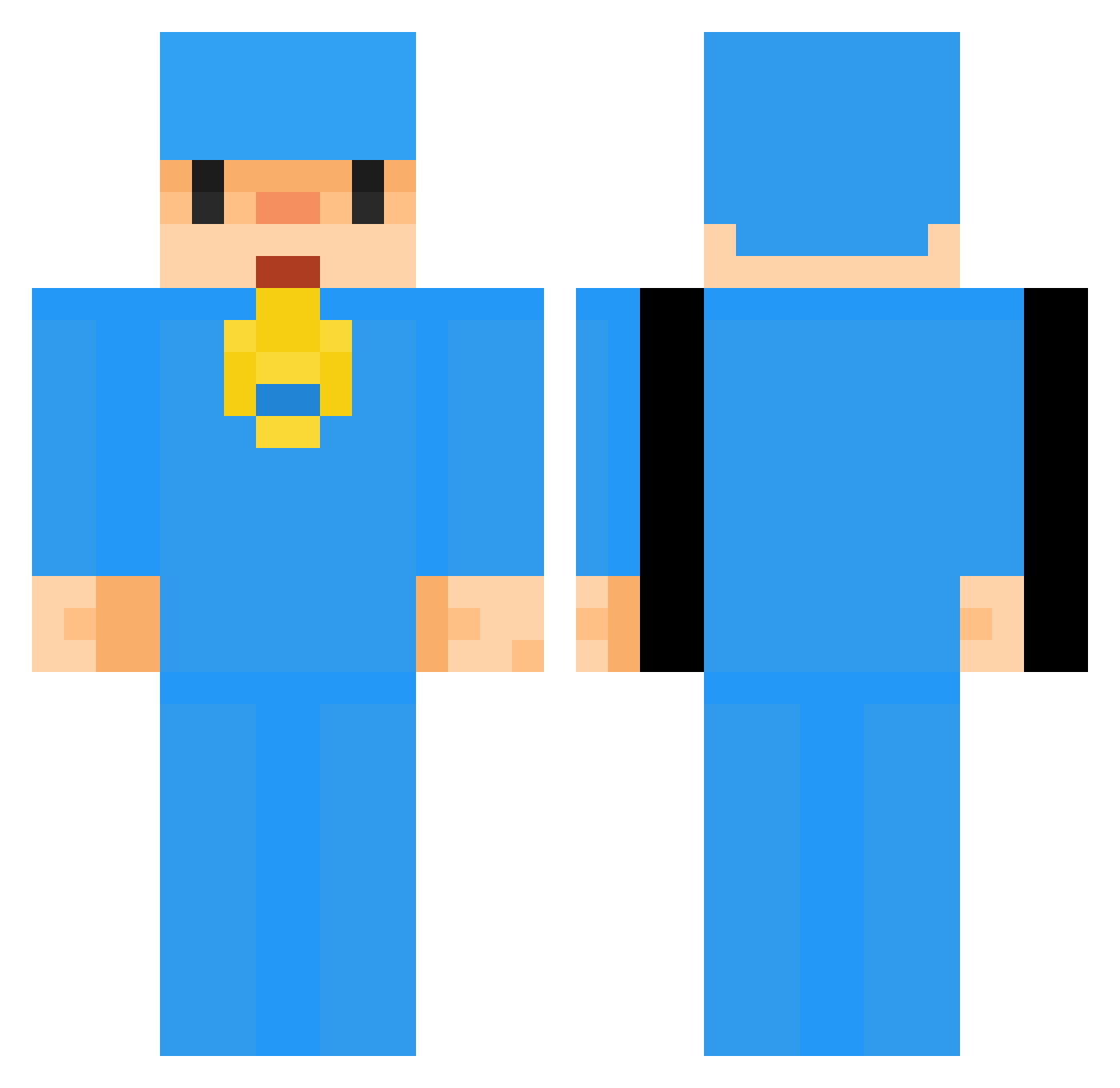 jakimasznick Minecraft skin, front and back view