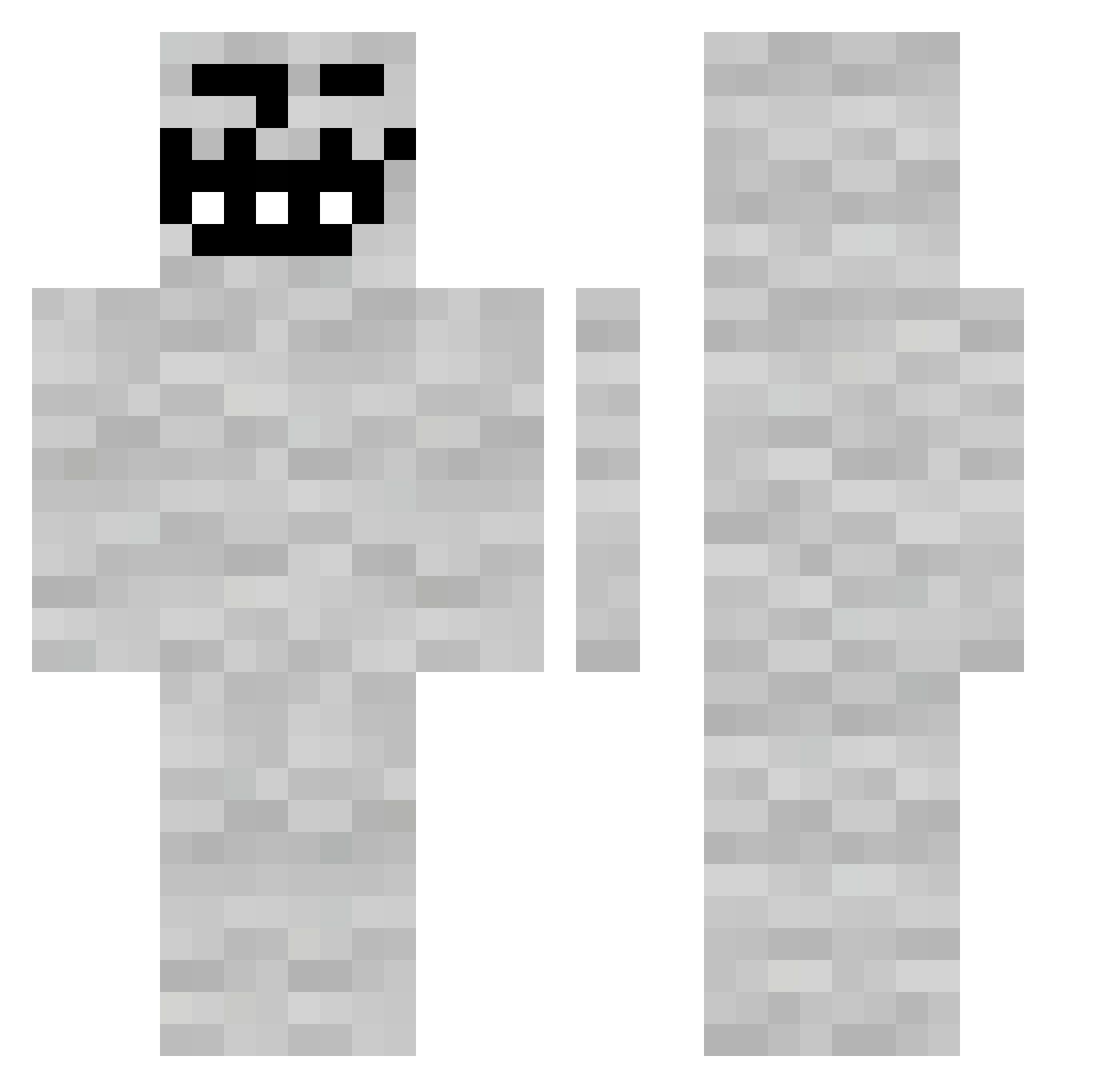 XDaBVk Minecraft skin, front and back view