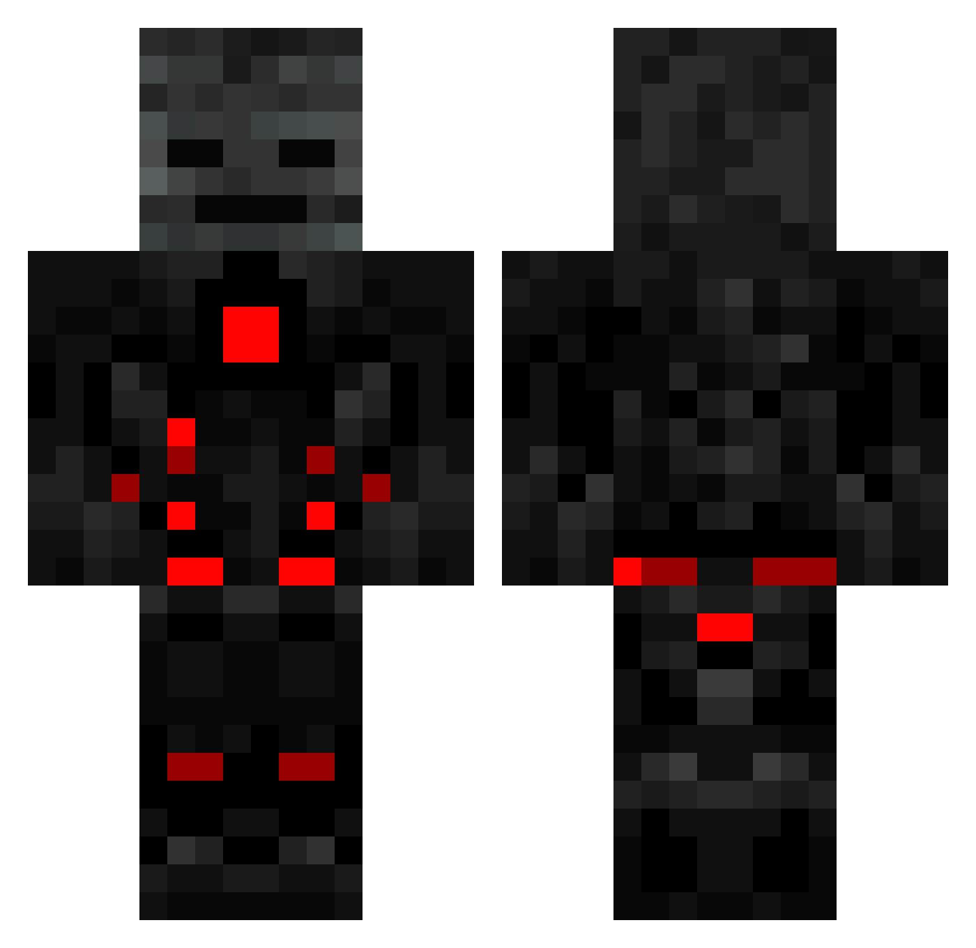 MrRex444 Minecraft skin, front and back view