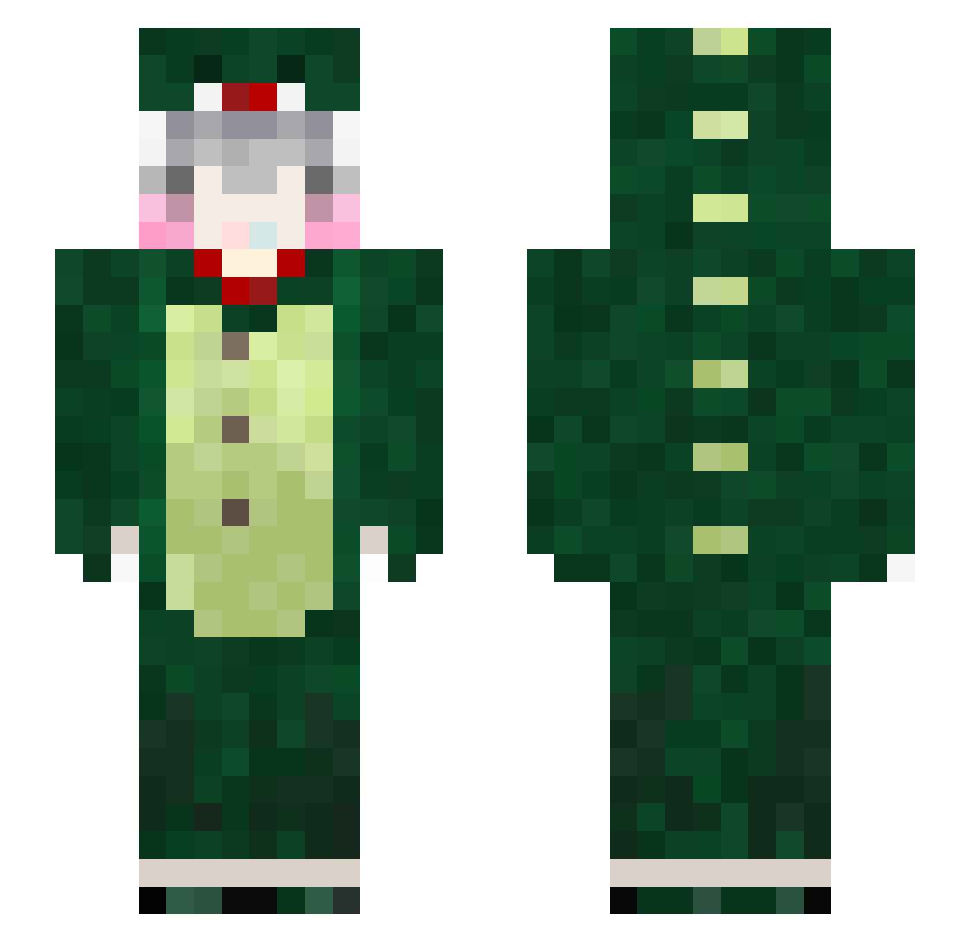 AJ6AJ Minecraft skin, front and back view