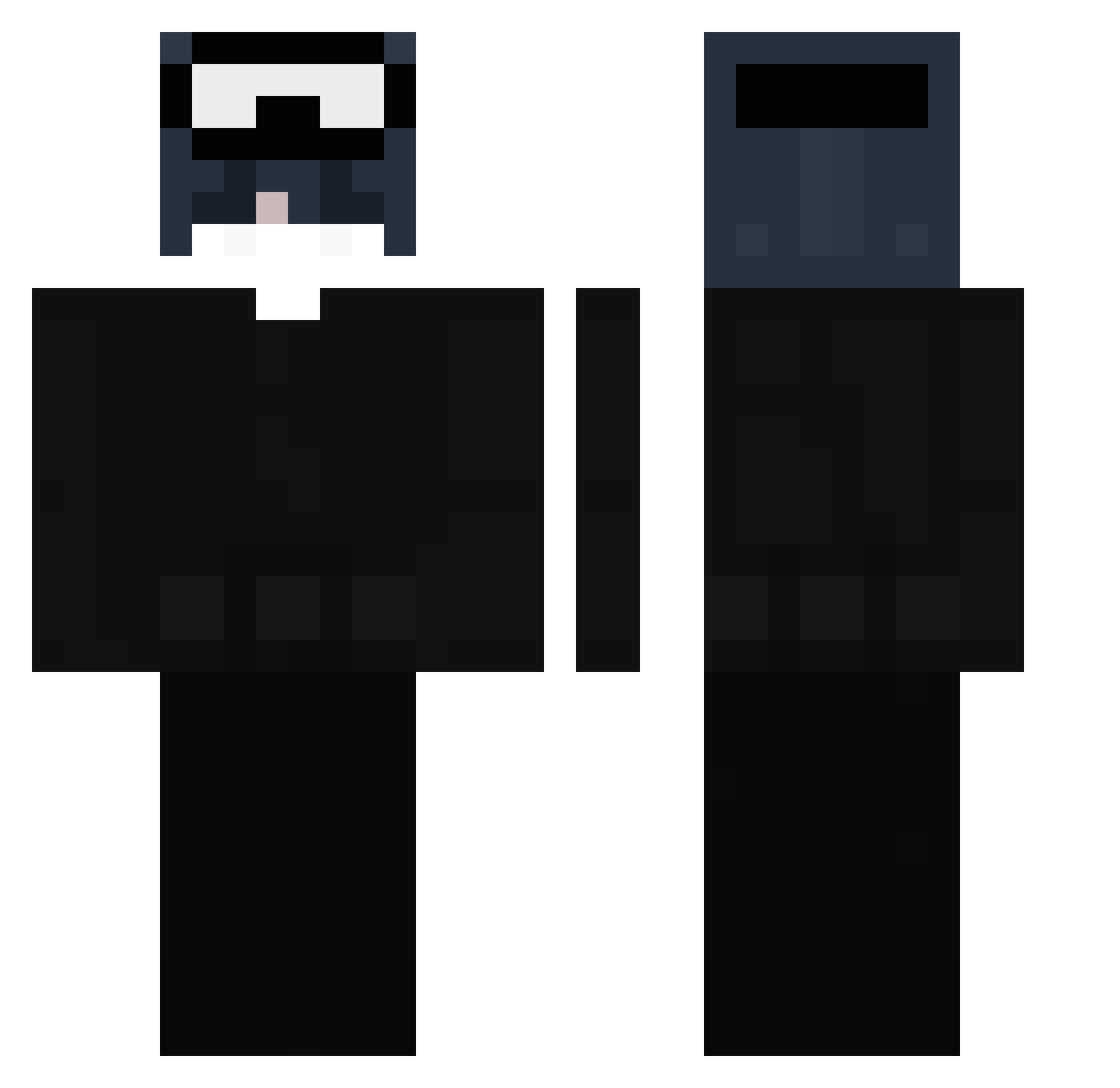 SevsOdinson Minecraft skin, front and back view