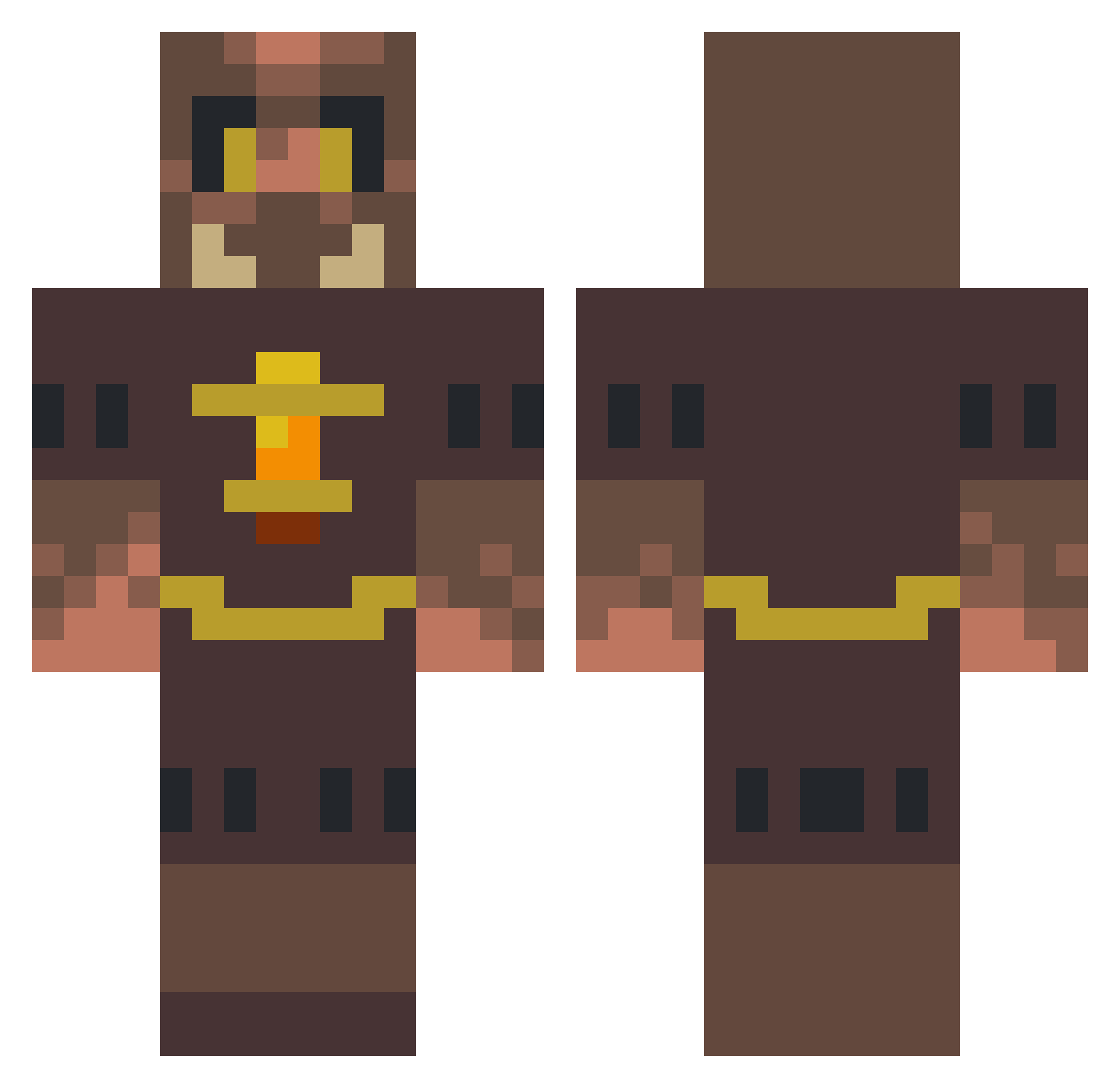 IronMatrix37 Minecraft skin, front and back view