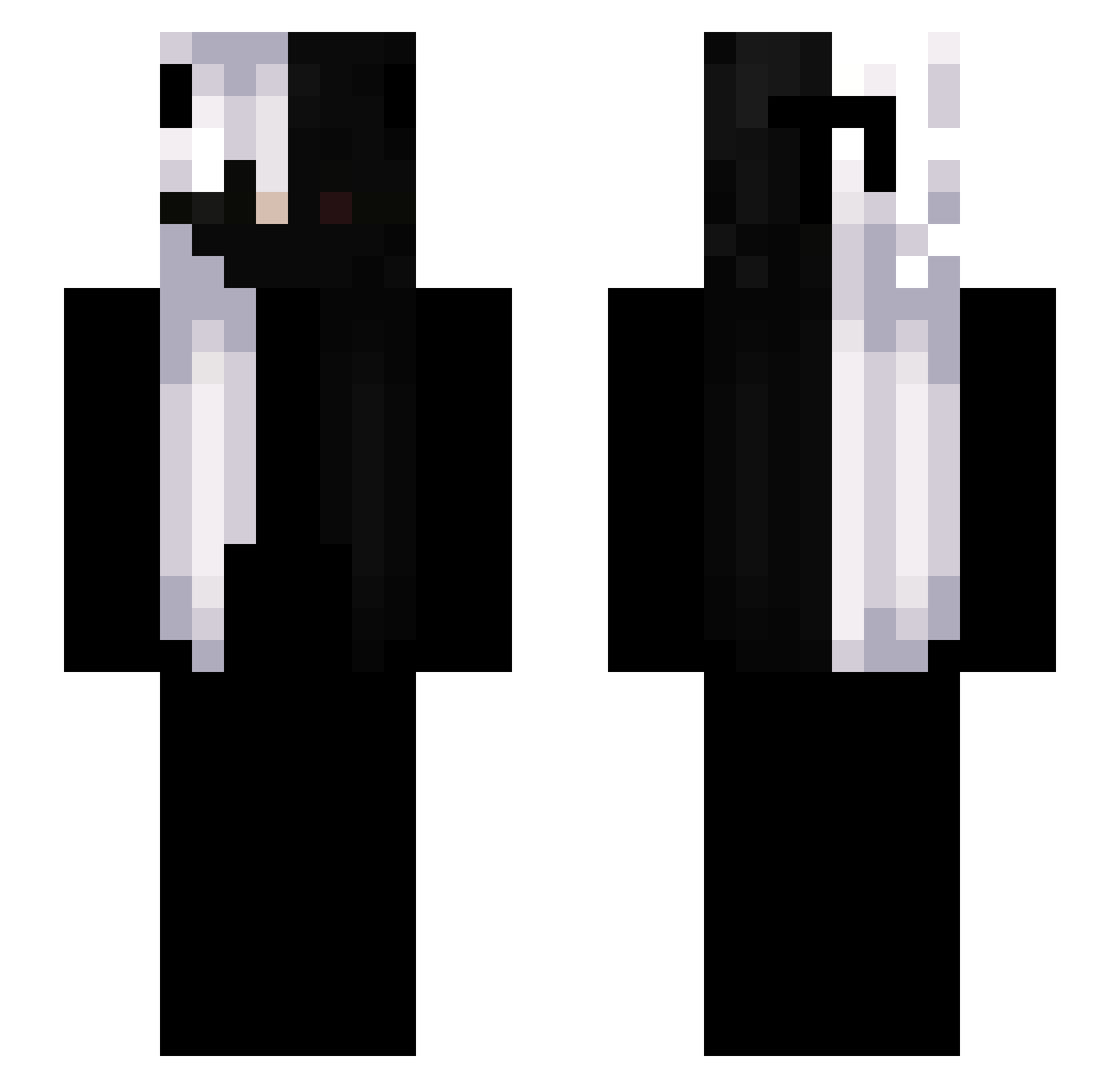 StepsisLara Minecraft skin, front and back view