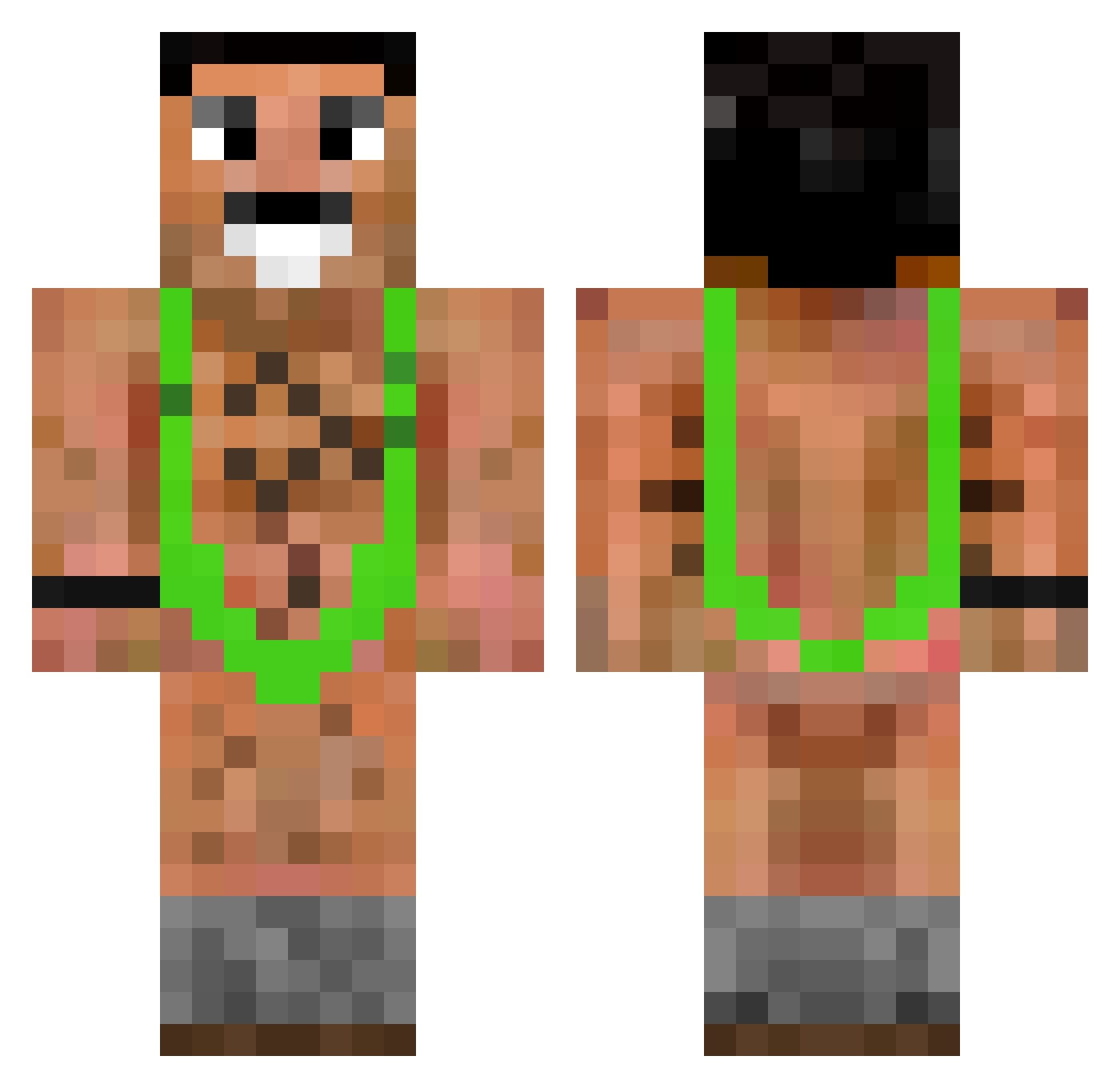 Ehrenlimi Minecraft skin, front and back view