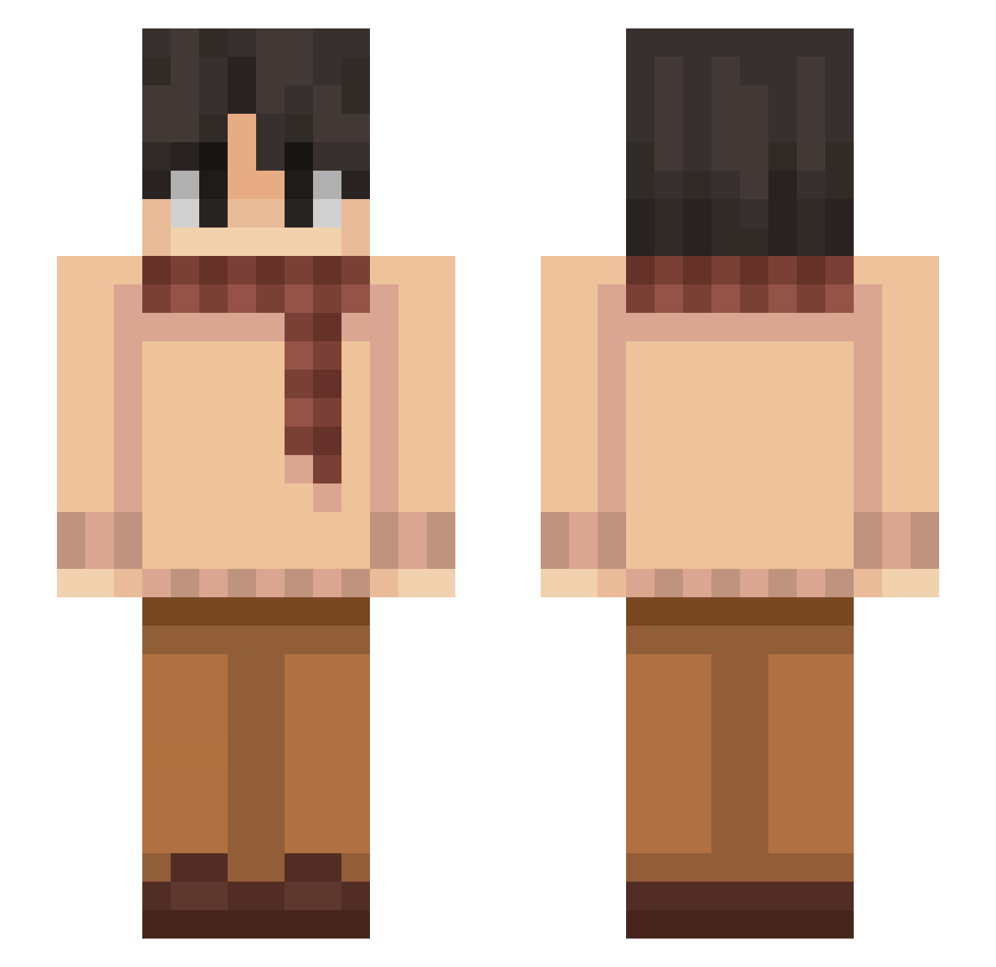 Farket_ka3b Minecraft skin, front and back view