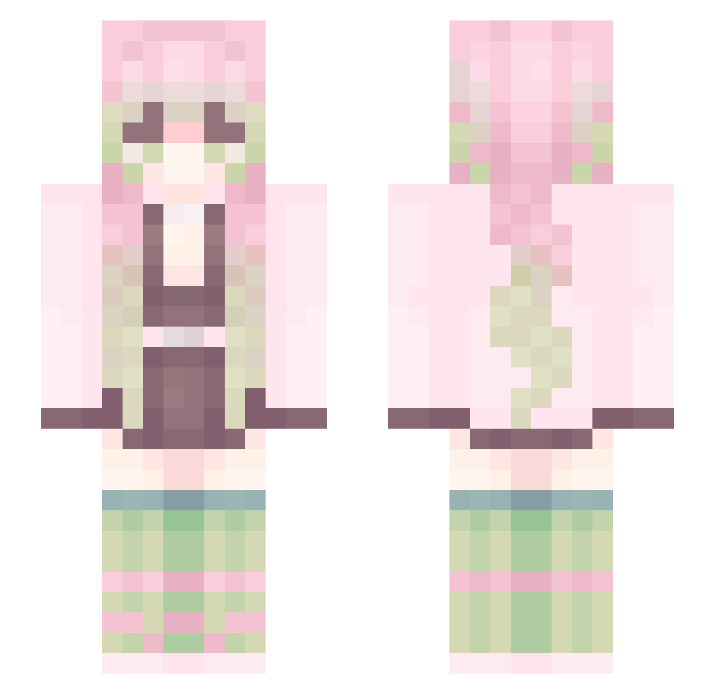 Ja7s0n Minecraft skin, front and back view