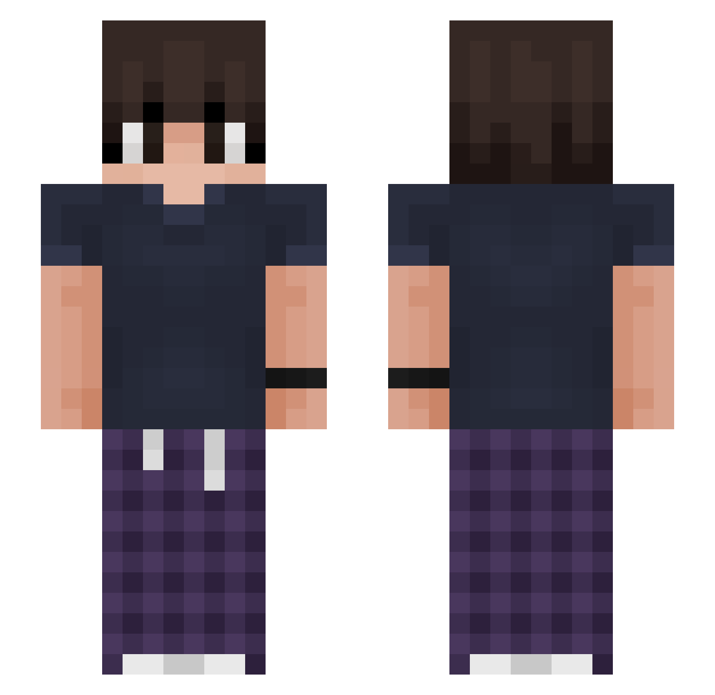 1tztalan Minecraft skin, front and back view