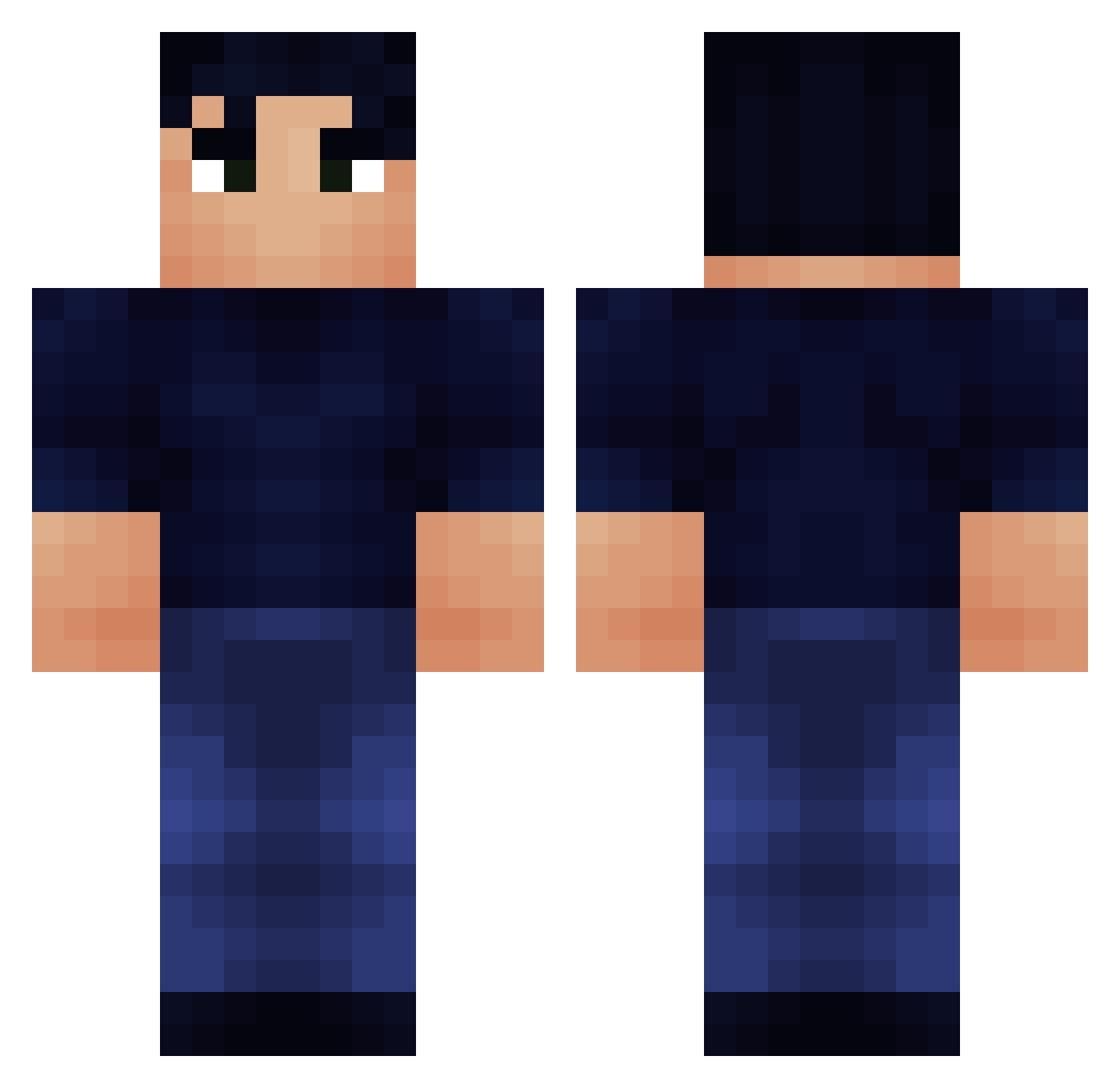 Marvin031 Minecraft skin, front and back view