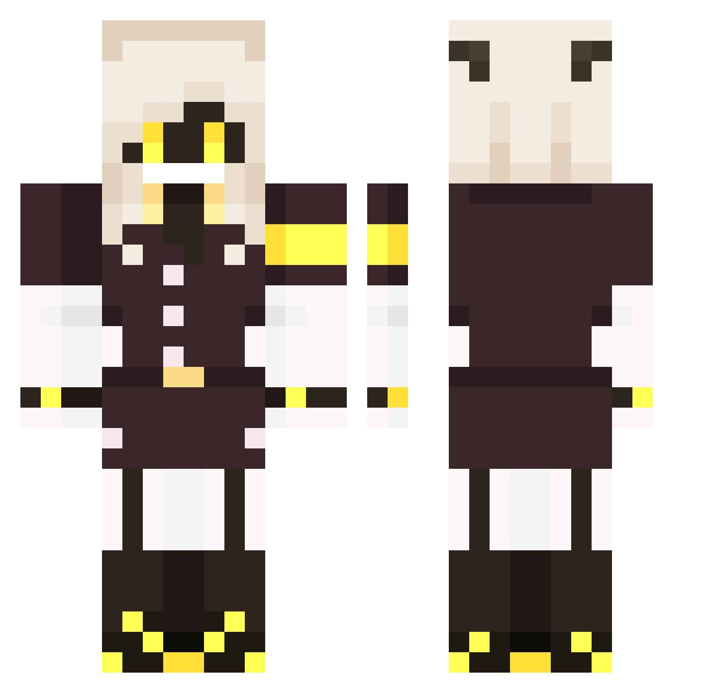 CURSEDCHILD999 Minecraft skin, front and back view