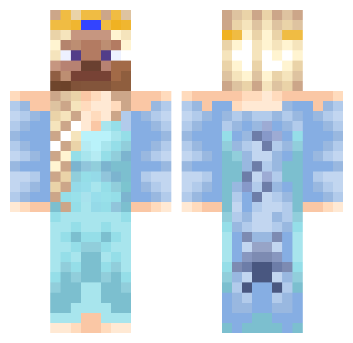 Sulcino4 Minecraft skin, front and back view
