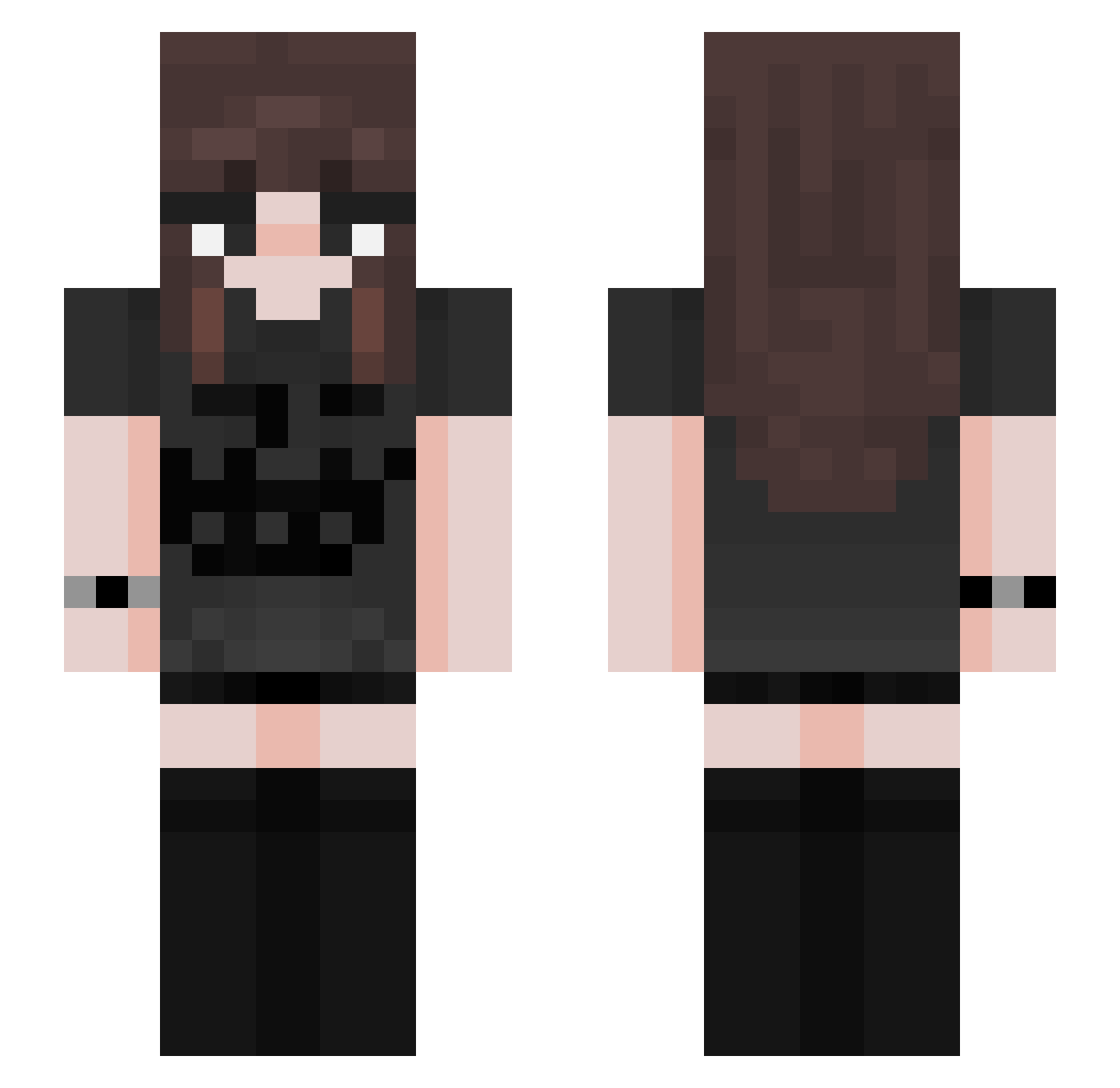 Yunhakim15 Minecraft skin, front and back view