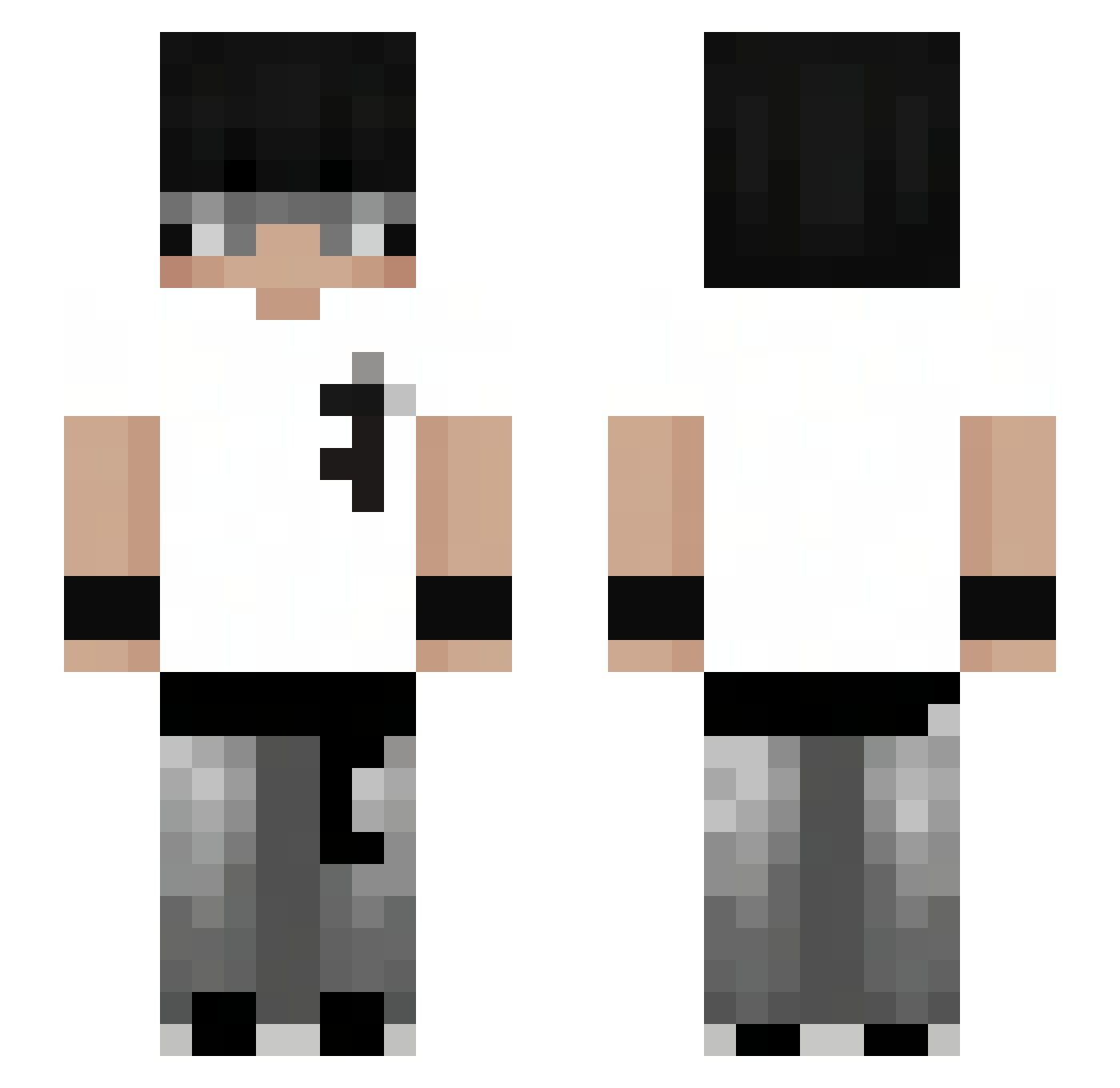 Buchticka_____ Minecraft skin, front and back view
