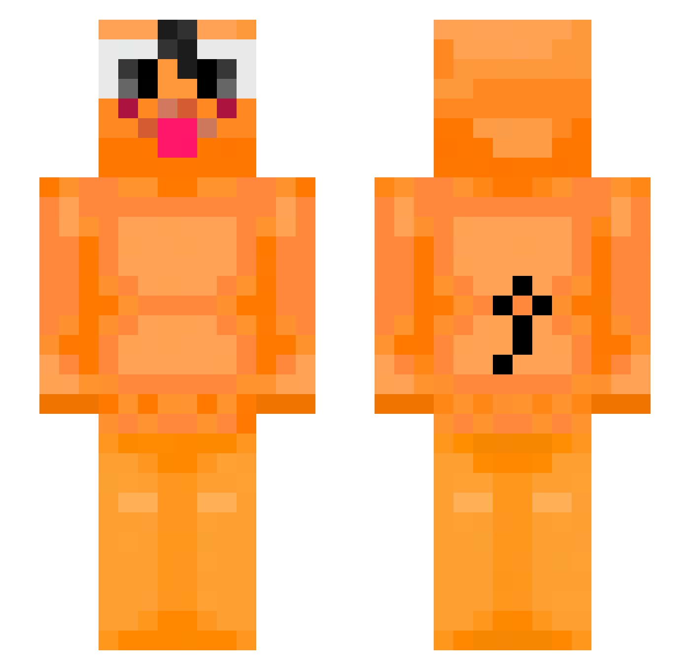 GlueyOnThatMeat Minecraft skin, front and back view