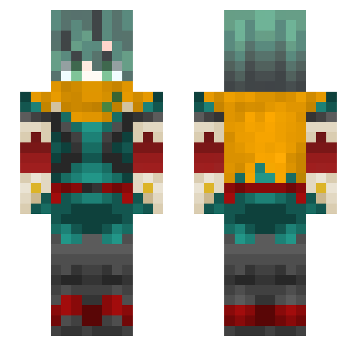 Relix2873 Minecraft skin, front and back view