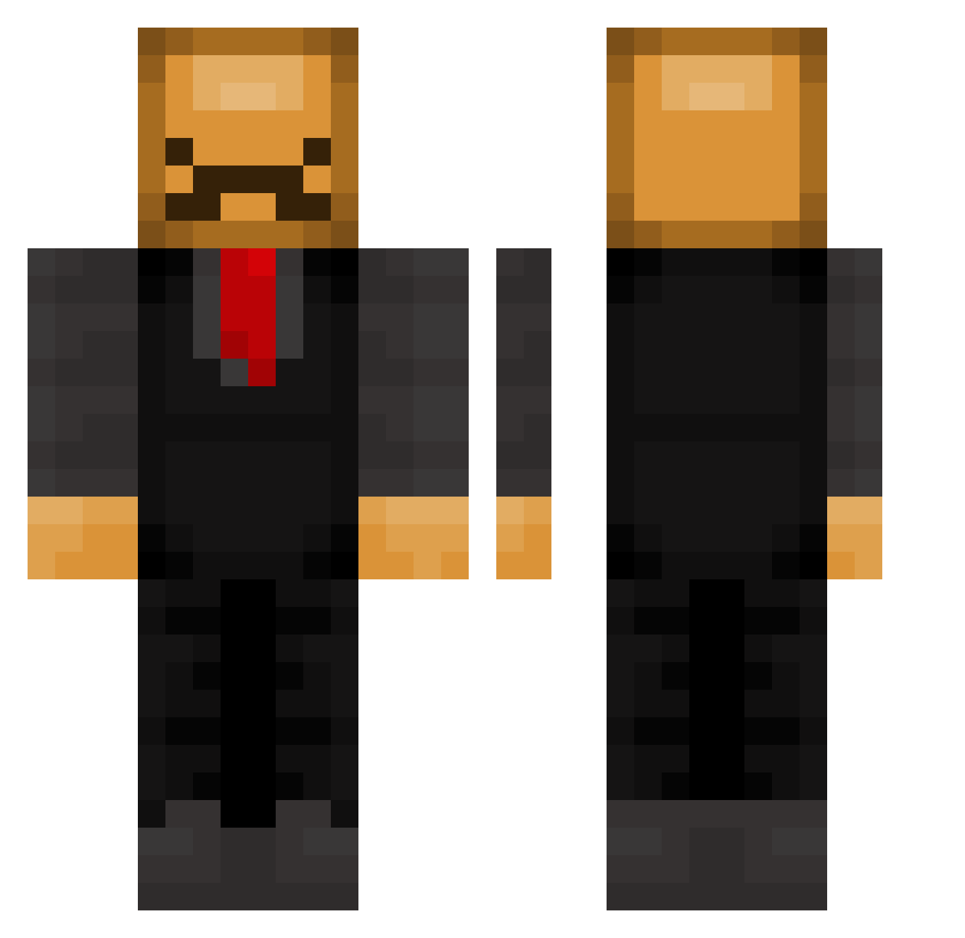 DHirst420 Minecraft skin, front and back view