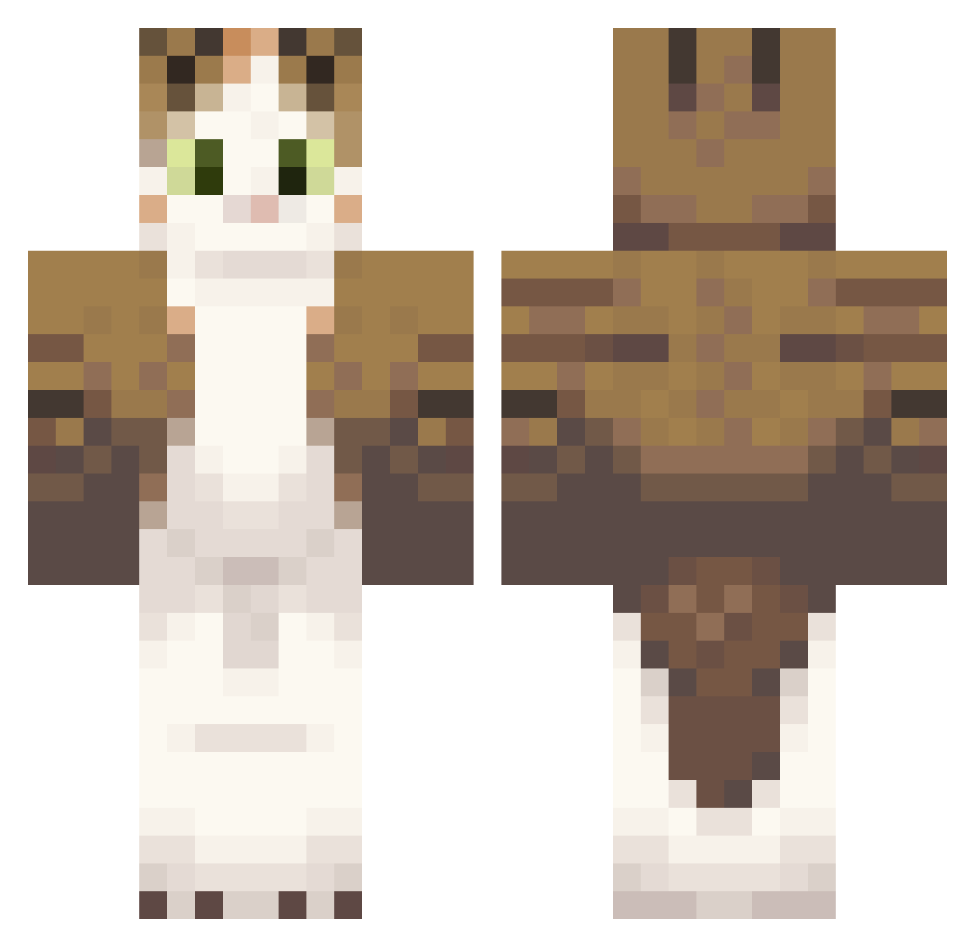 andmyfriend Minecraft skin, front and back view