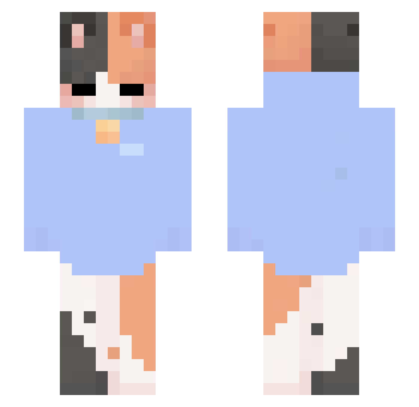 Carlitoss_93 Minecraft skin, front and back view