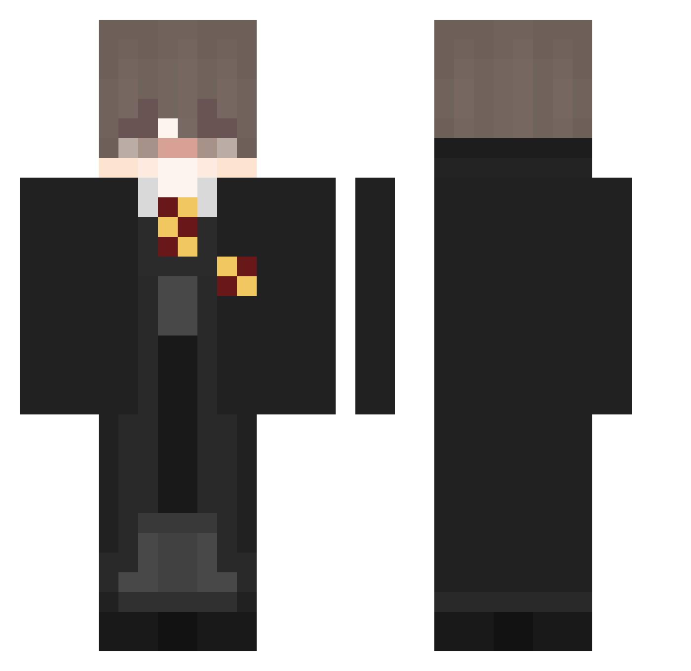 Harry_Potterix Minecraft skin, front and back view