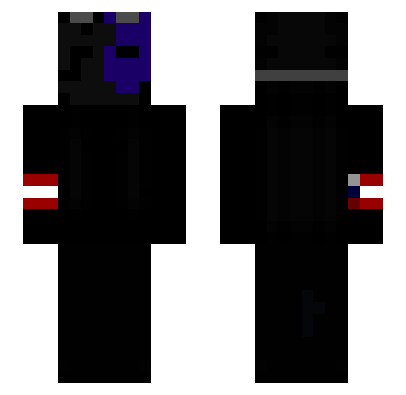 Darveik1 Minecraft skin, front and back view