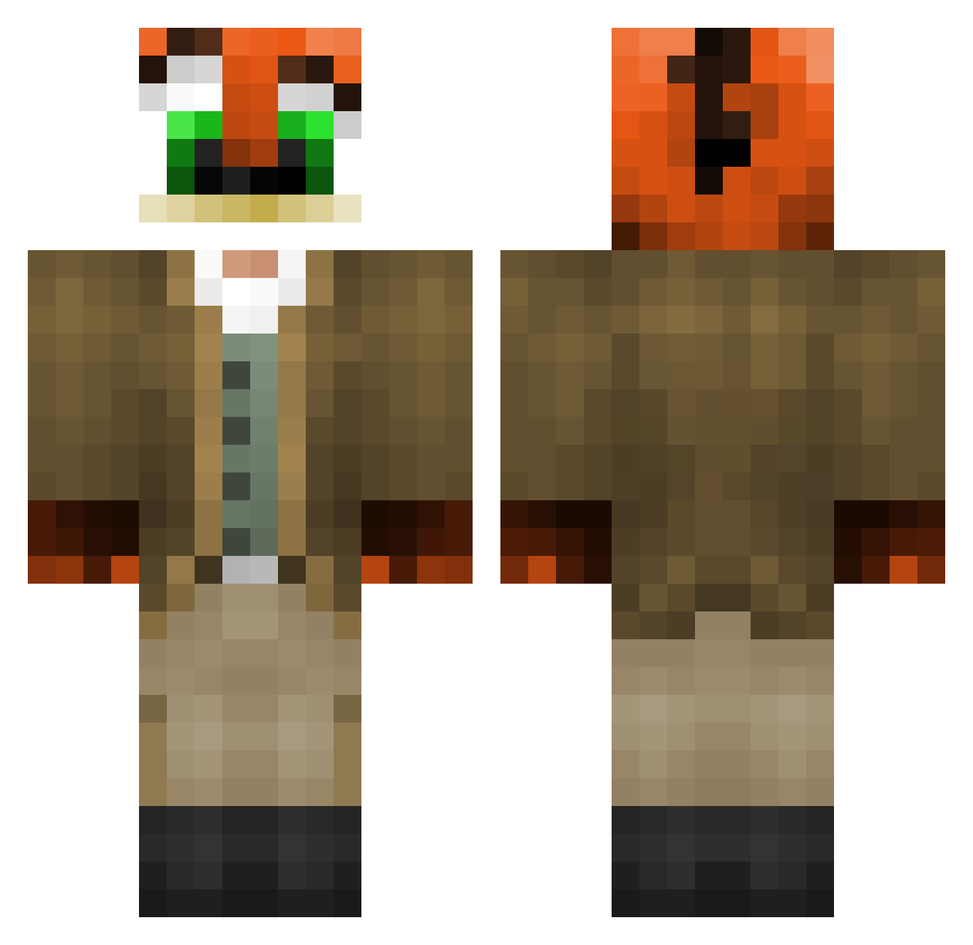 Only_Mike Minecraft skin, front and back view