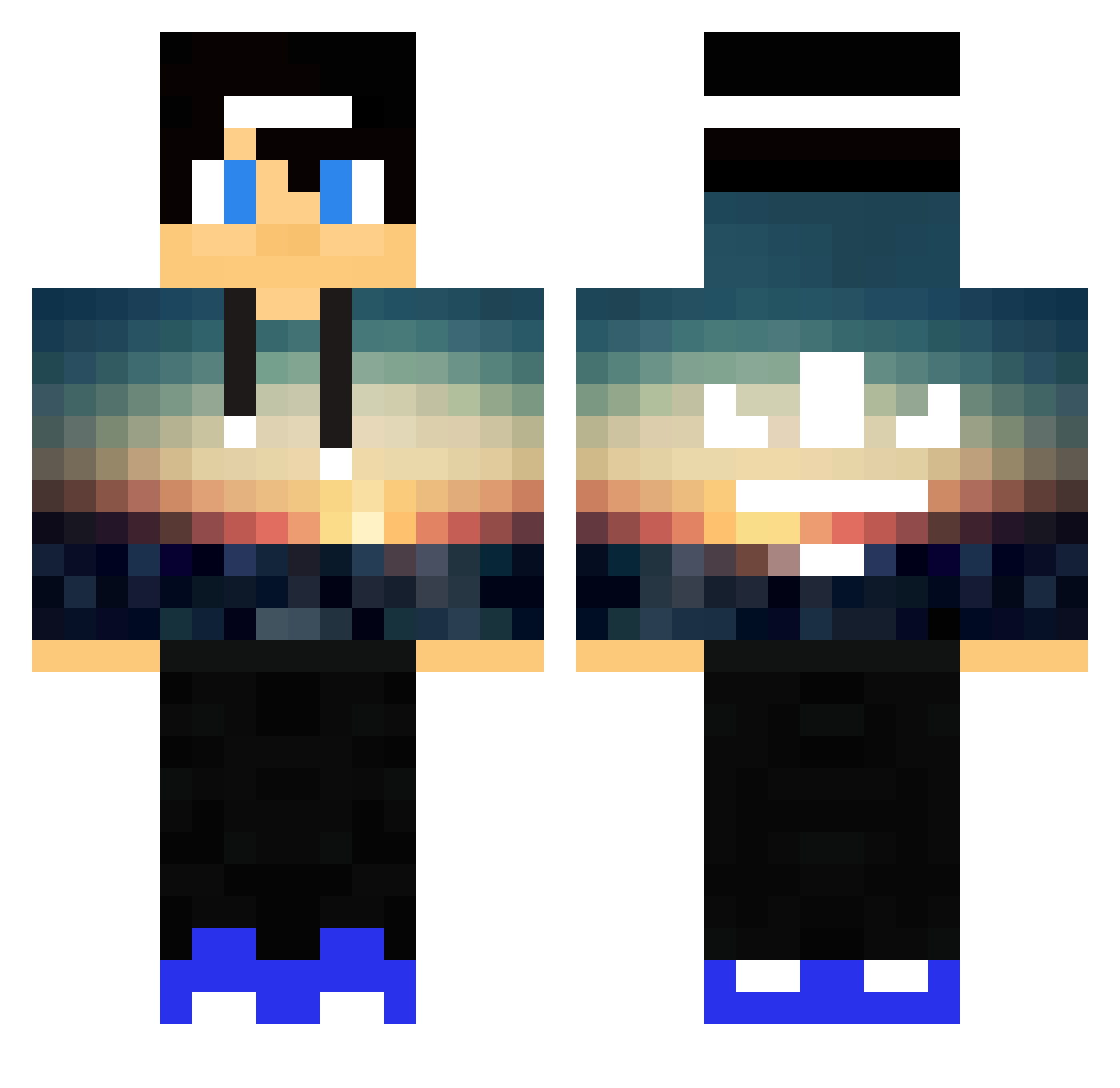 StillCaleb Minecraft skin, front and back view