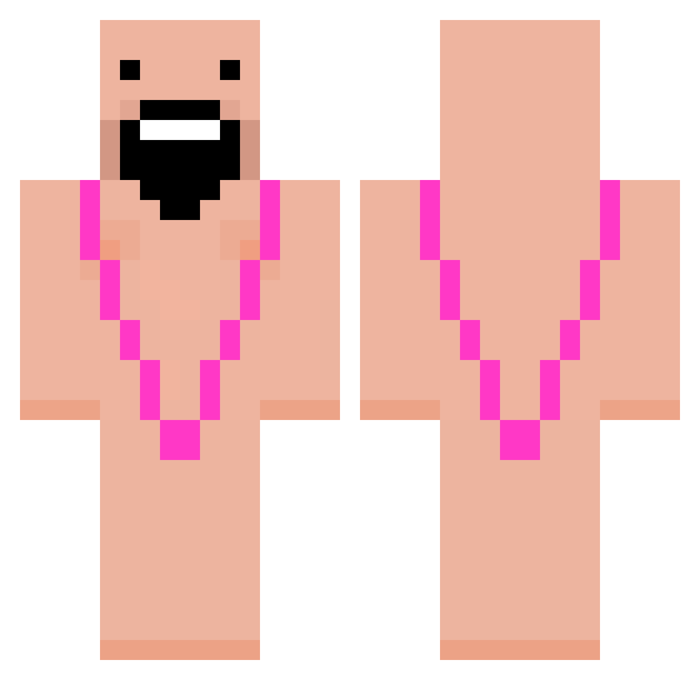 SharpiezMC Minecraft skin, front and back view