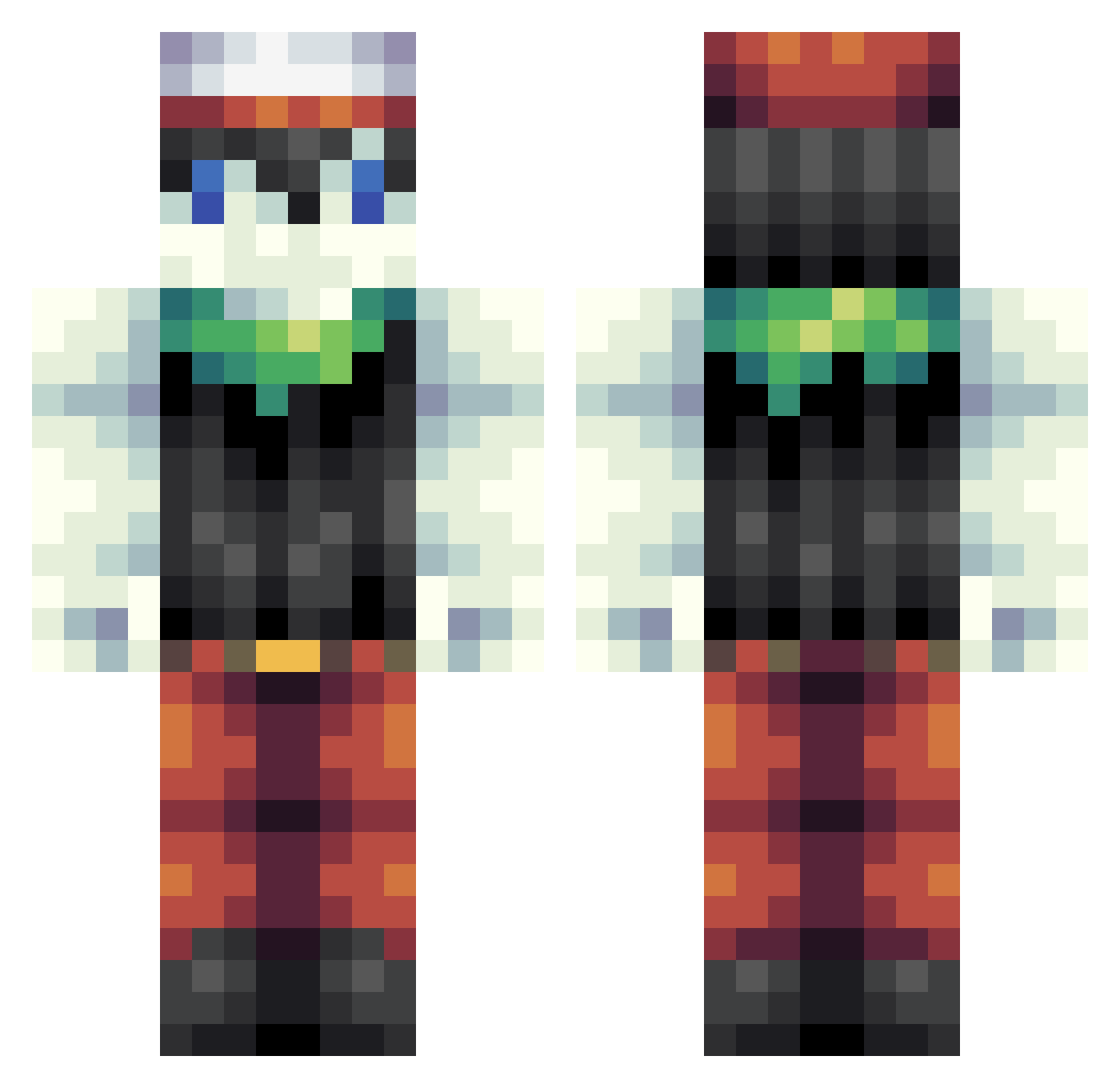 orange9238419869 Minecraft skin, front and back view