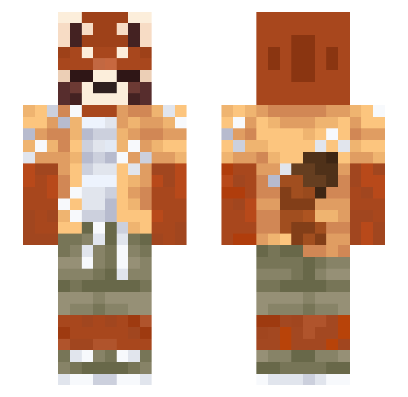 StanouRCSA Minecraft skin, front and back view