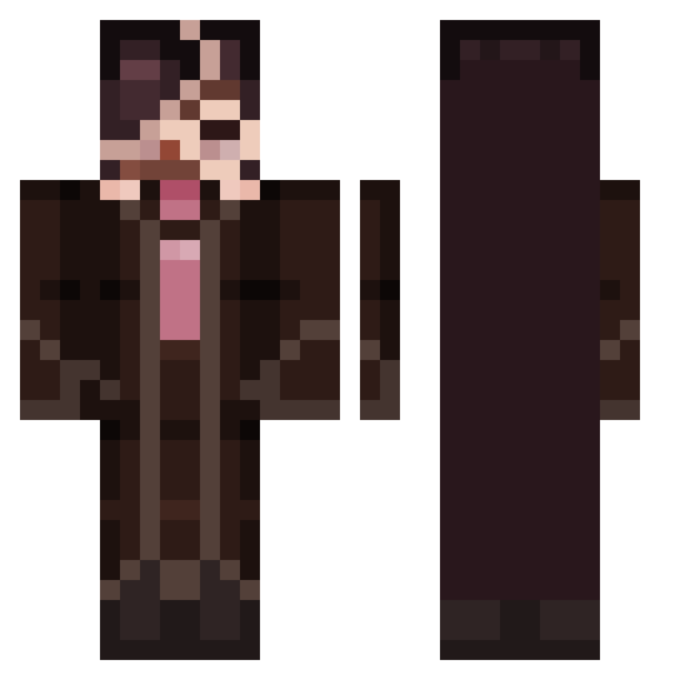 BrocTheRock Minecraft skin, front and back view