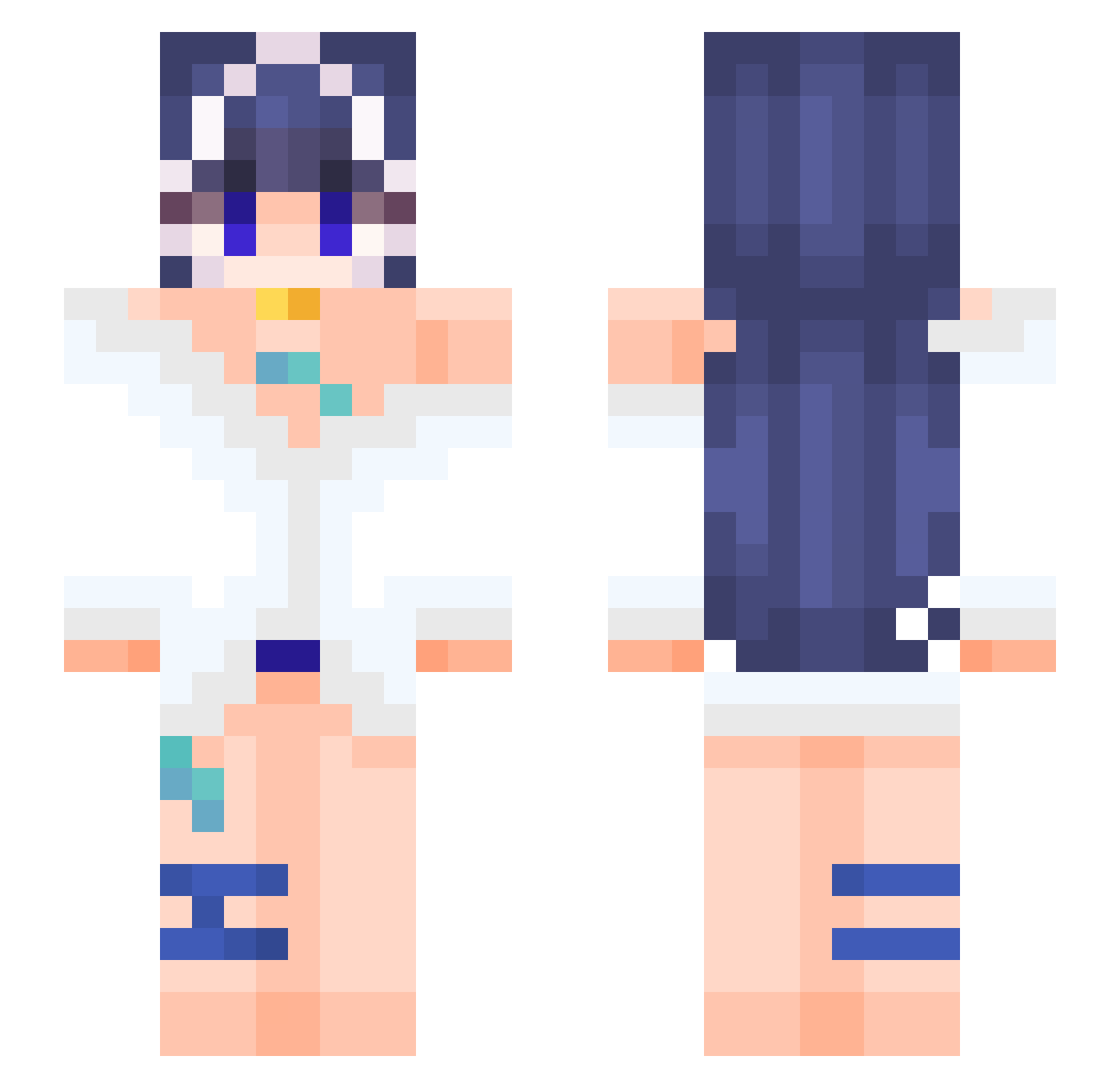 NotoriousMatt Minecraft skin, front and back view
