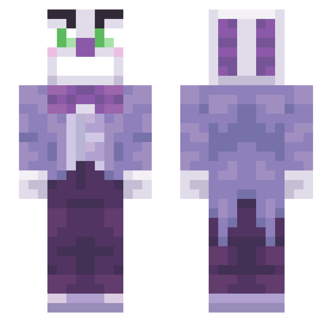 radinhoheadson Minecraft skin, front and back view