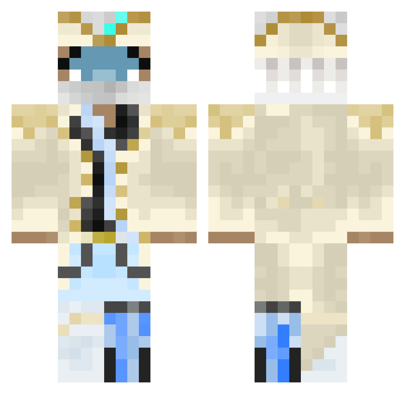 LorenziniShark36 Minecraft skin, front and back view
