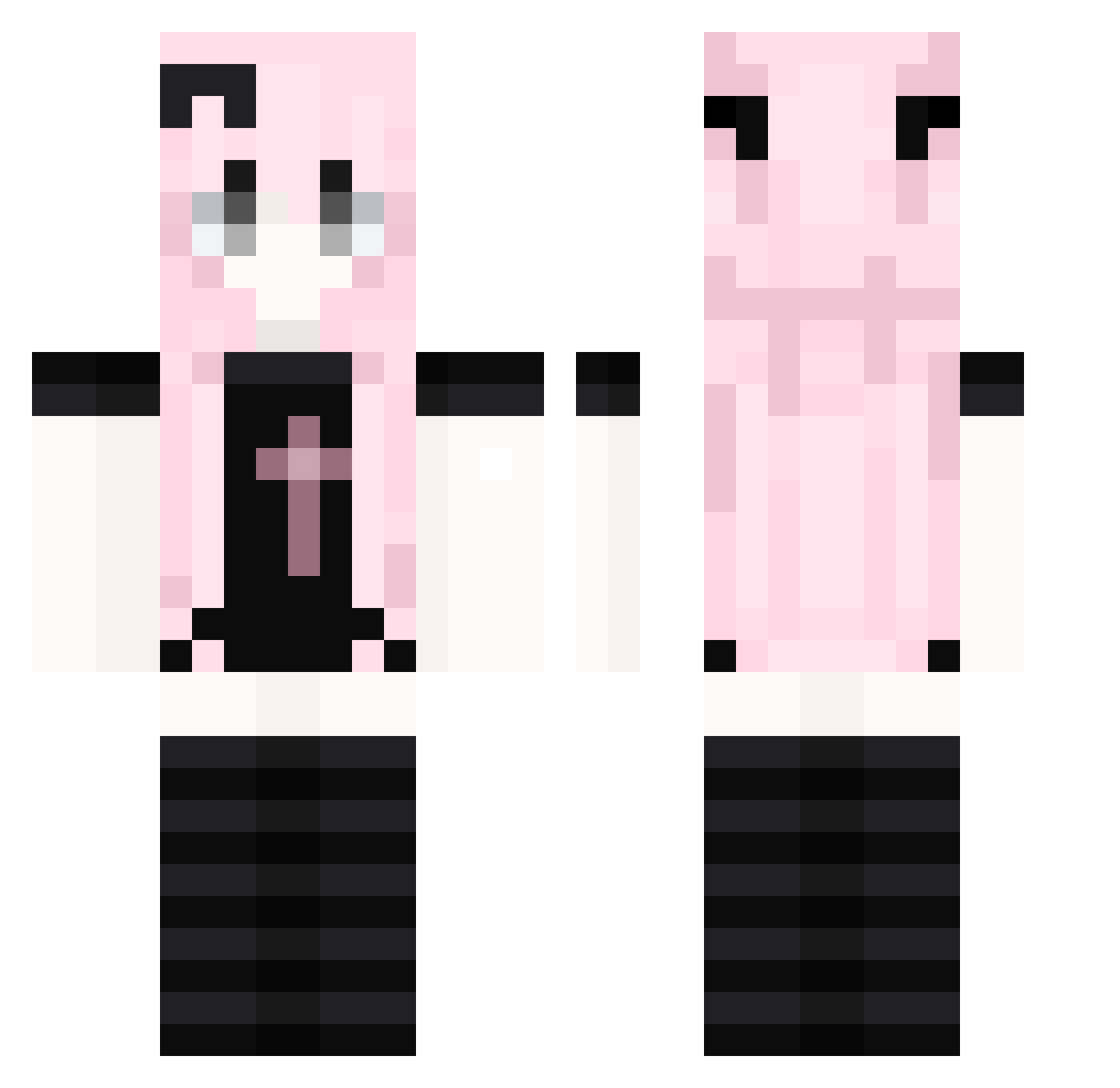 stymekon Minecraft skin, front and back view