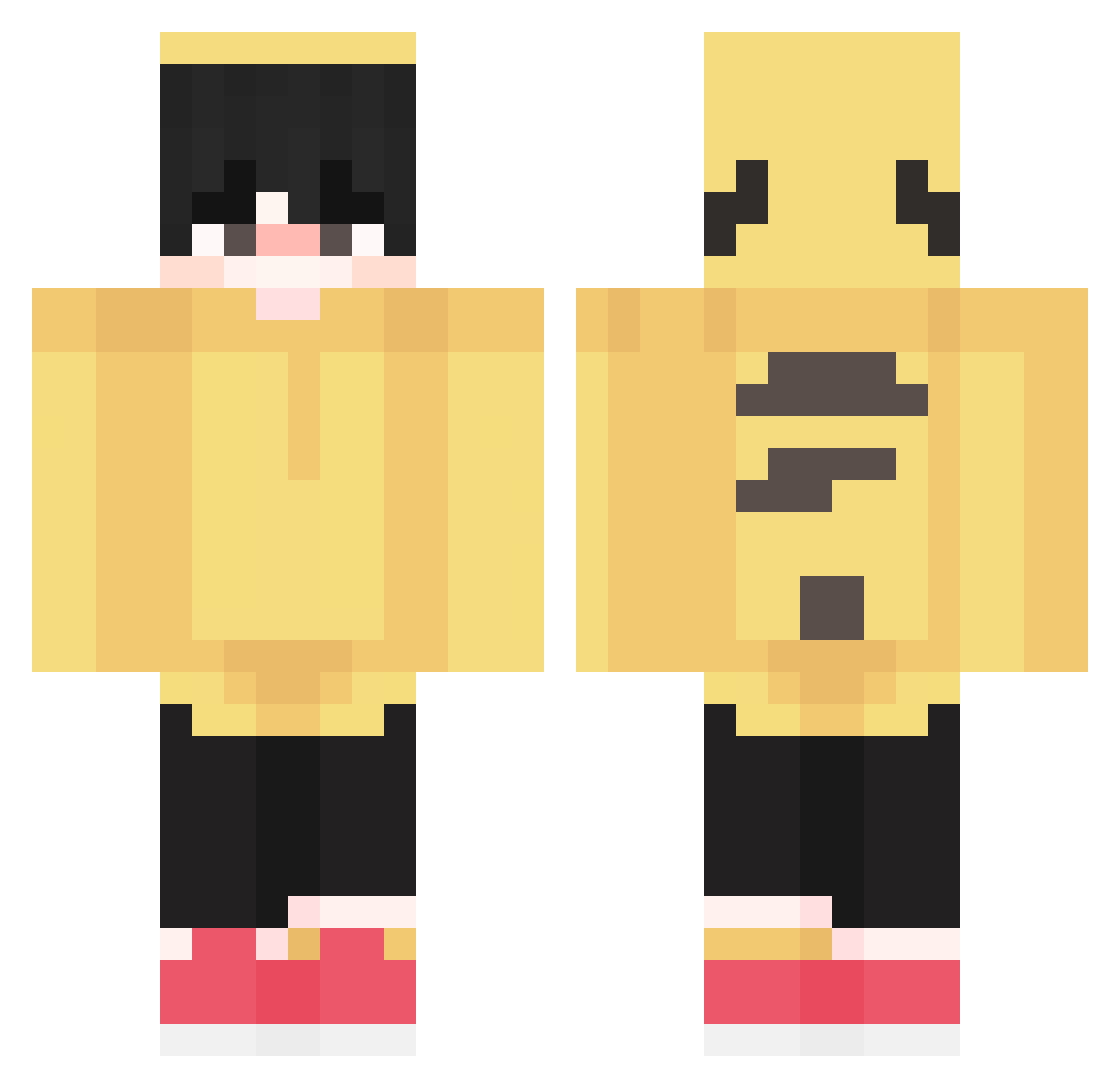 DGRZ11 Minecraft skin, front and back view